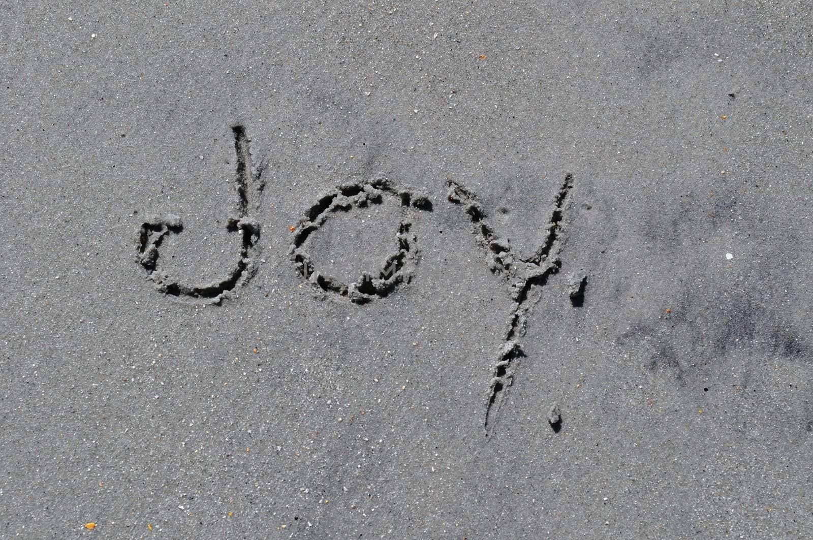Joy Written In The Sand by RefocusPhoto
