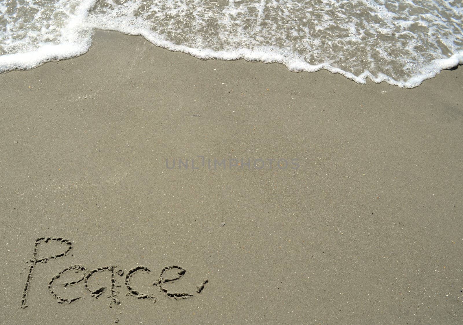 Peace Written in the Sand by RefocusPhoto