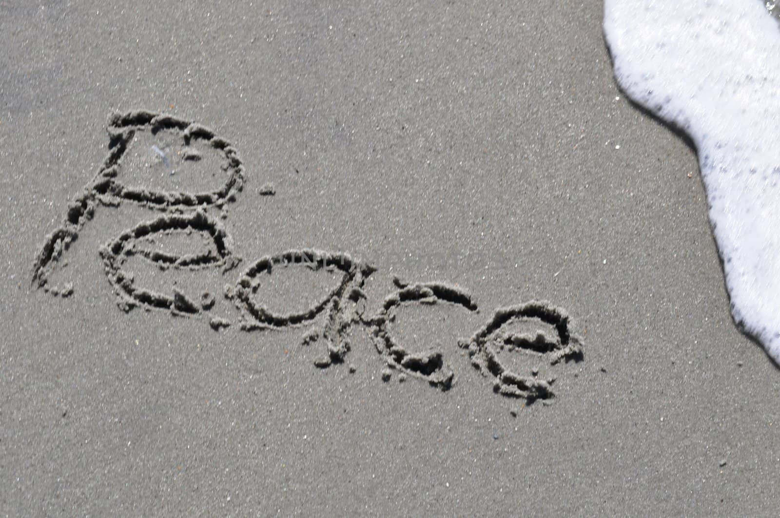 Peace Written in the Sand by RefocusPhoto