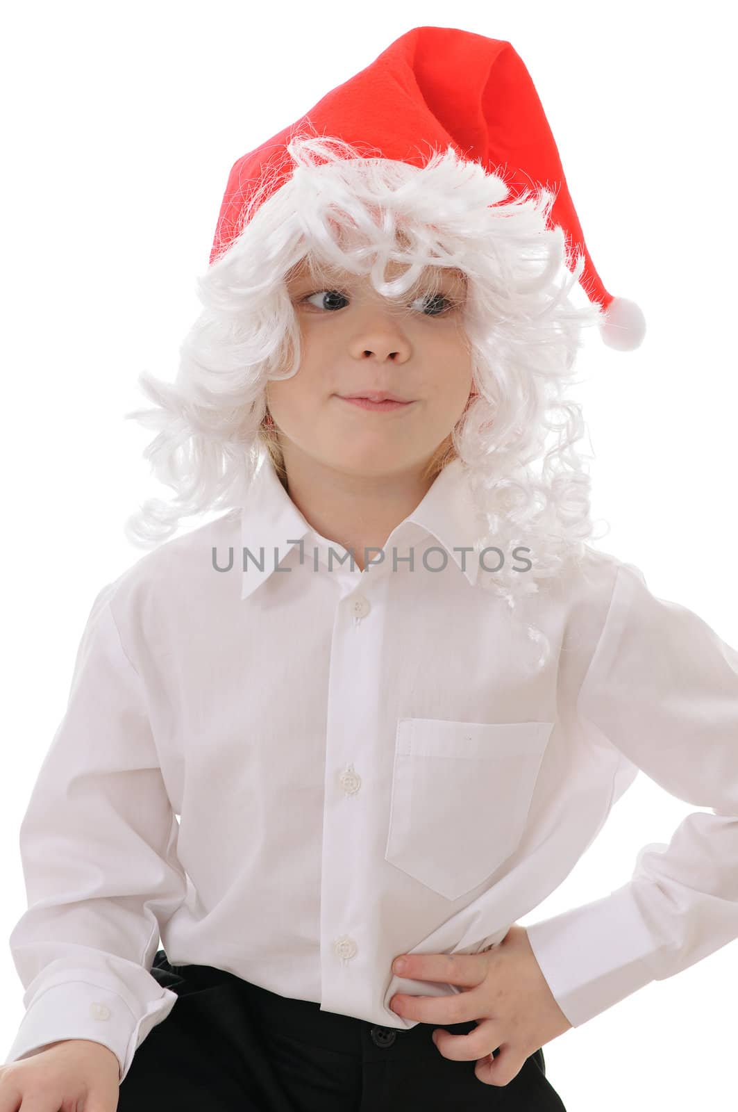  child in a hat santa claus by uriy2007