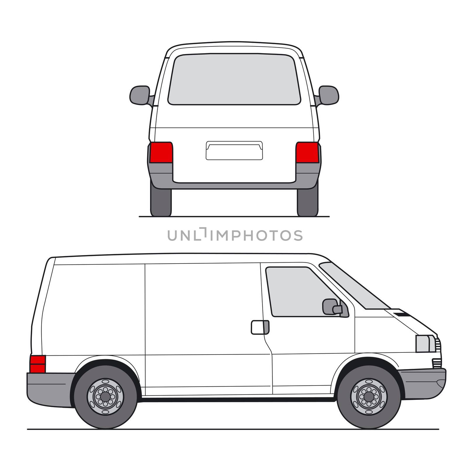 Delivery Mini Van - template for presentation