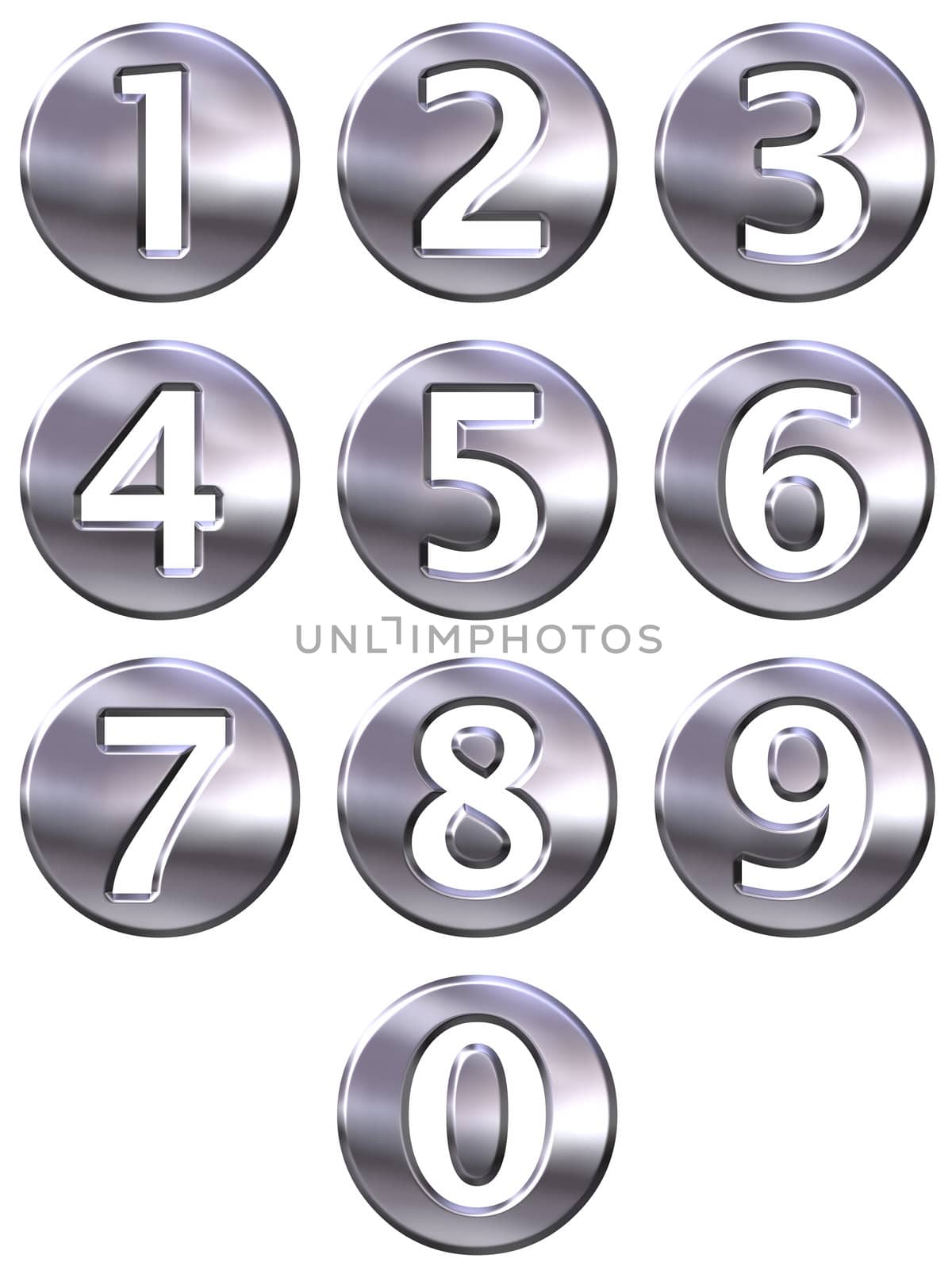 3D Silver Framed Numbers by Georgios