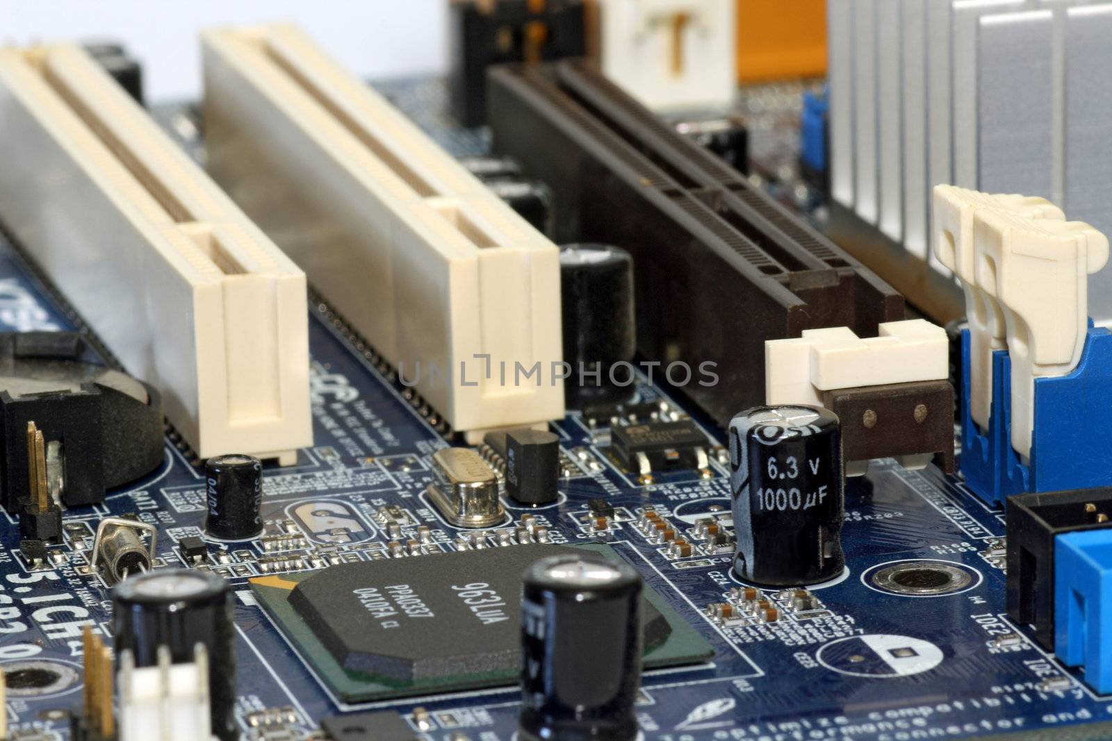 Computer motherboard in detail as  background