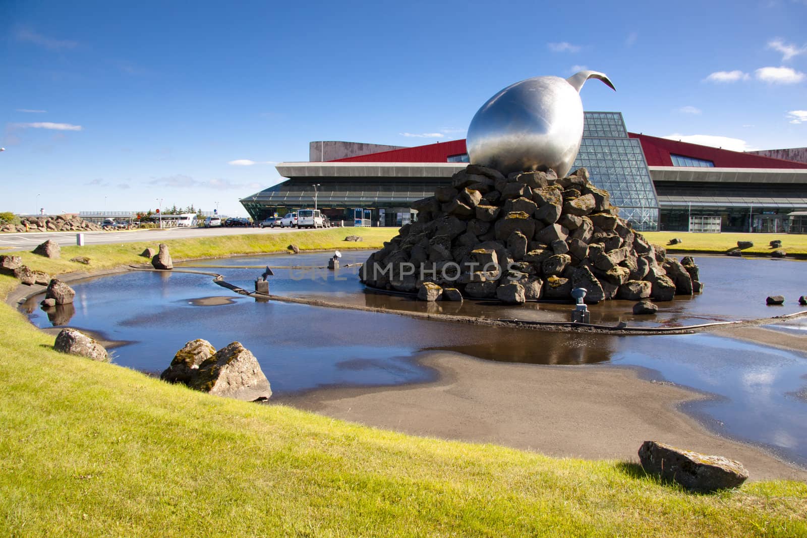 Modern airport in Reykjavik, Keflavik - Iceland.