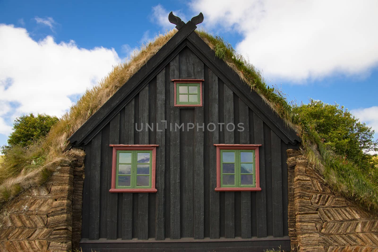 Part of wooden church at Vidimyri - Iceland by parys