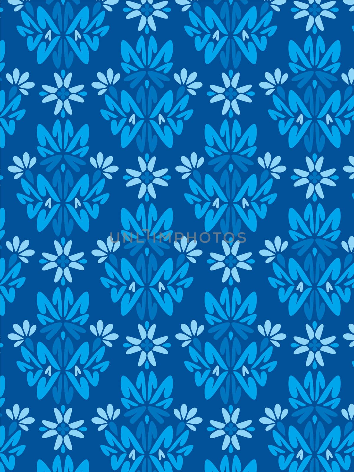 Damask Style Pattern Background - Blue texture 2