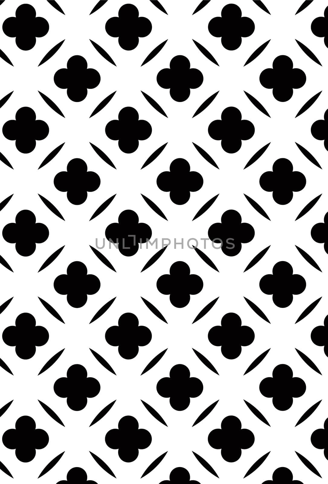 Damask Style Pattern Background - BW texture