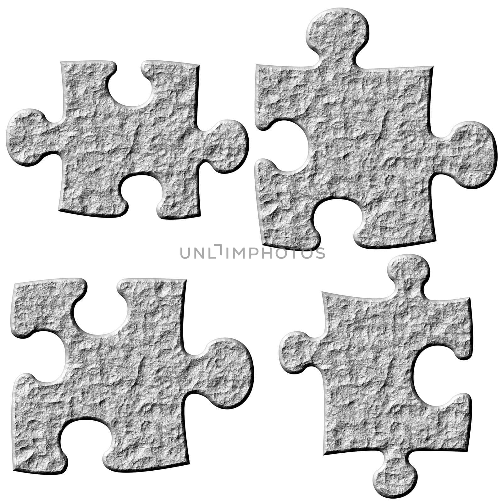 3D Stone Puzzle Pieces by Georgios