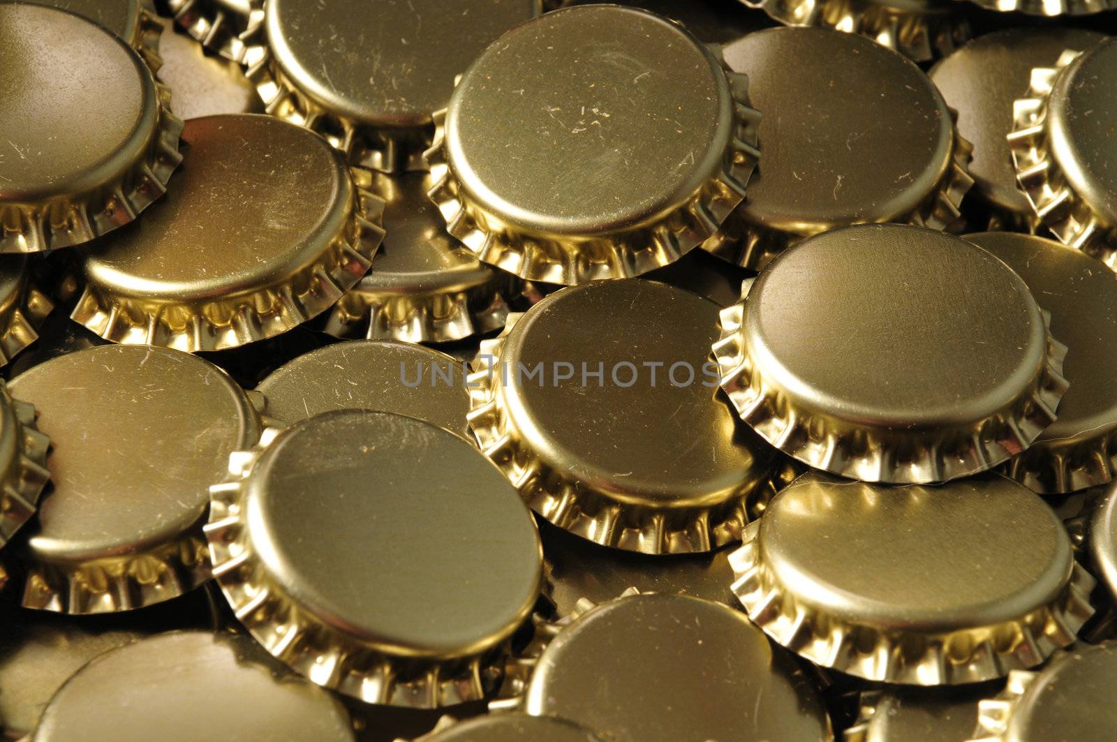 brass bottle cap abstract