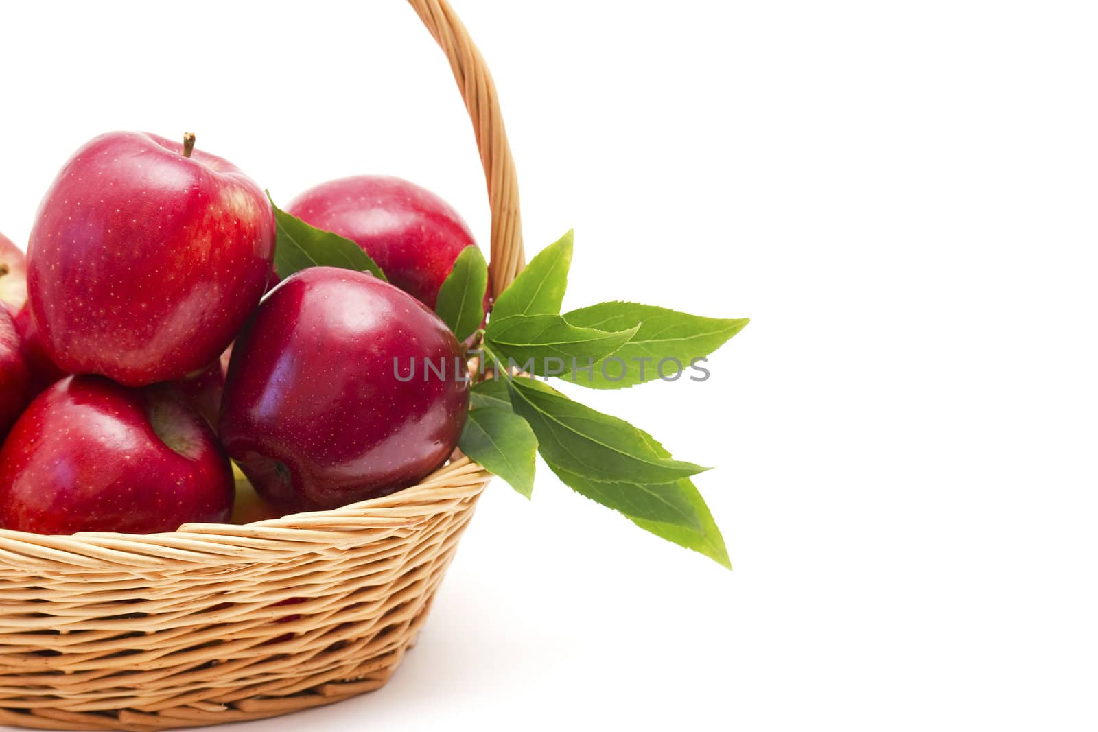 red apples in the basket