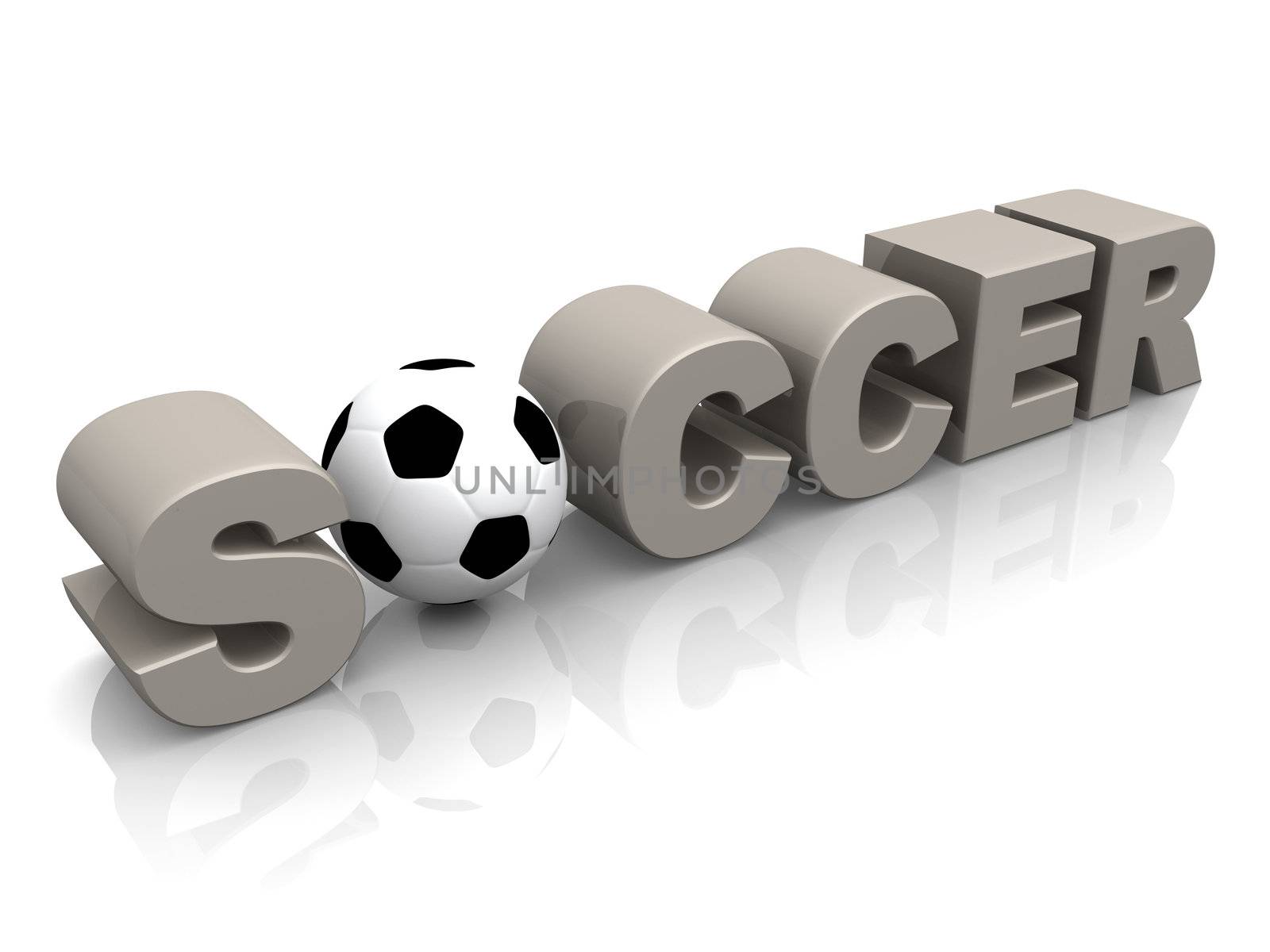 Computer Generated 3D Image - Soccer .