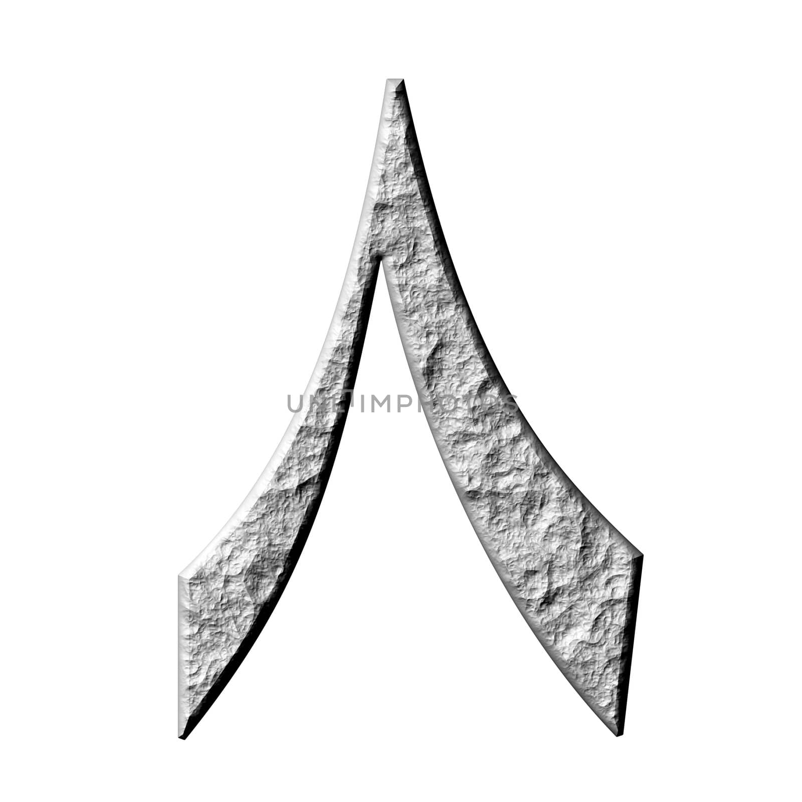 3d stone arab number 8 isolated in white