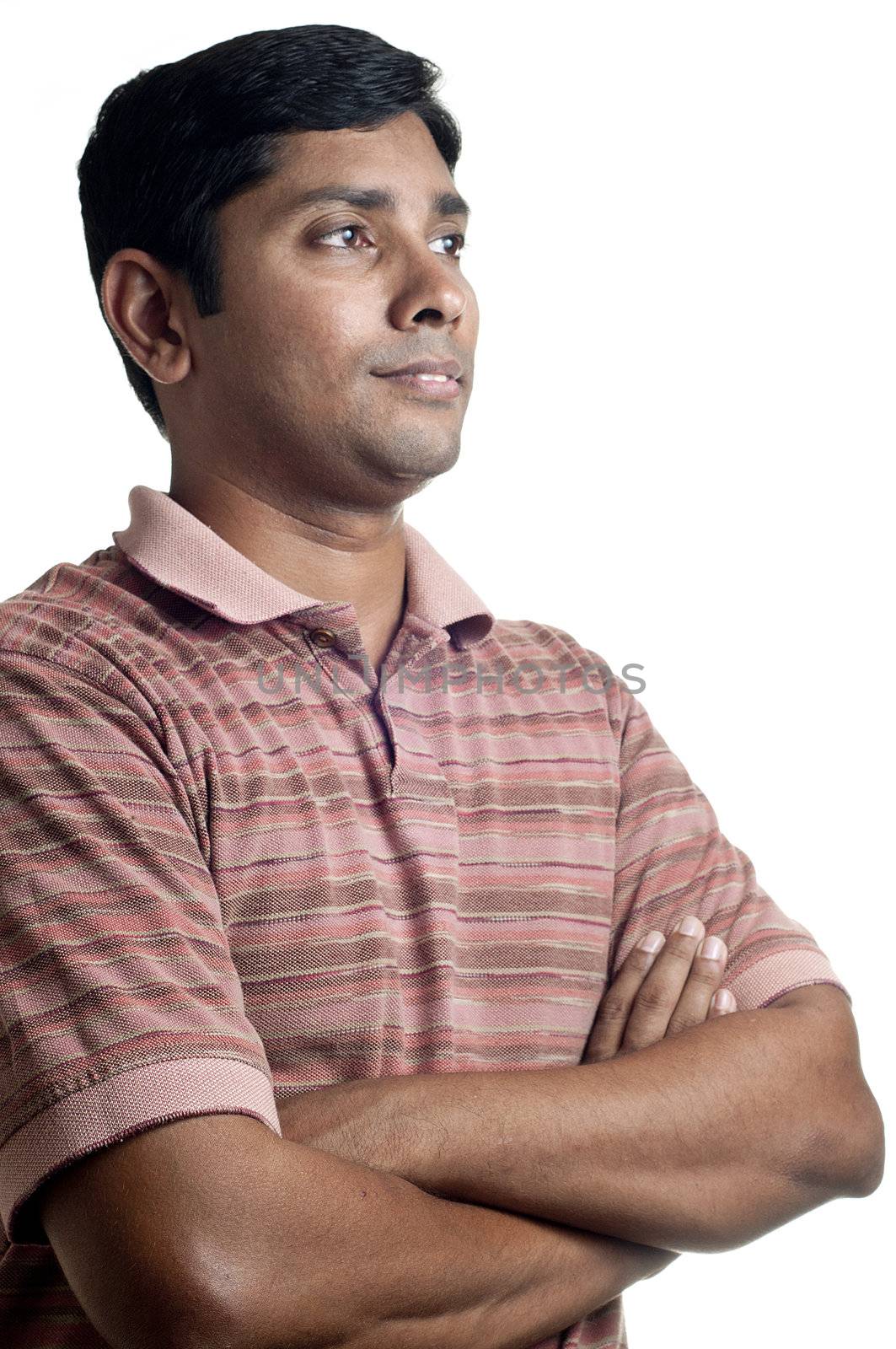 A portrait of an east Indian man