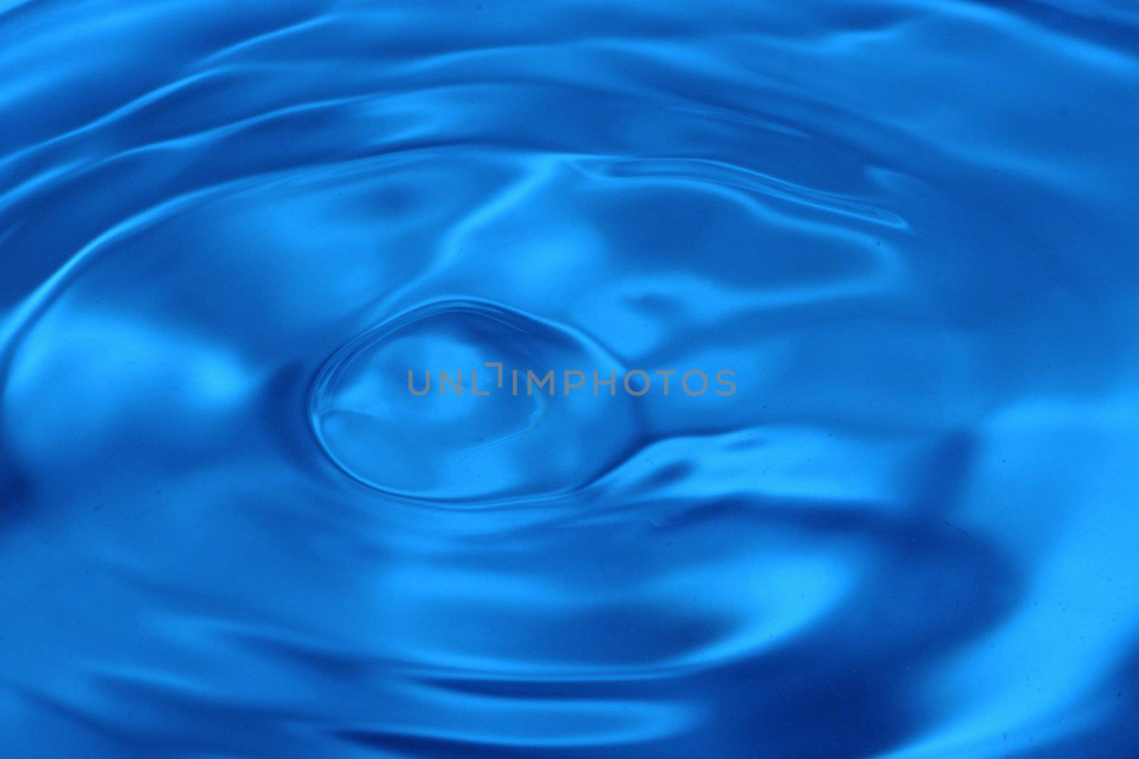 Close up photo of water ripples as a blue background