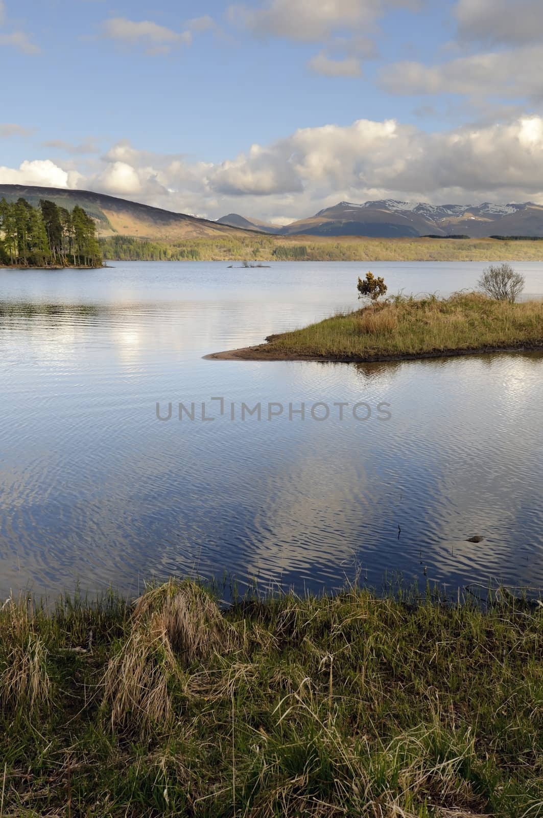 View across Loch Lochy (Loch Lochaidh) in Lochaber Scotland
