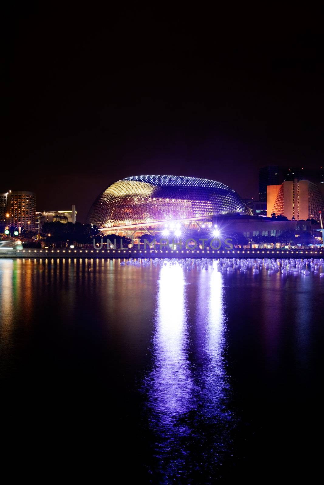 The Esplanade in Singapore on the river