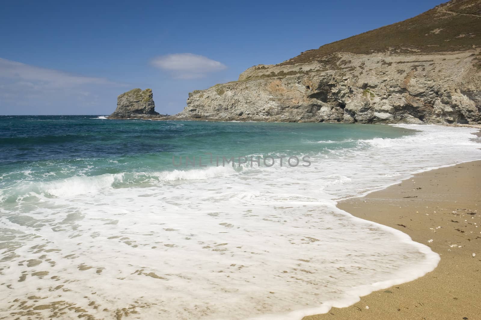Coast of the Lizard peninsula in Cornwall England