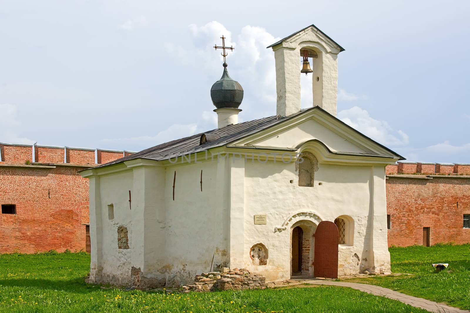 View of the church Andrew Stratelates in the Novgorod Kremlin, Russia.