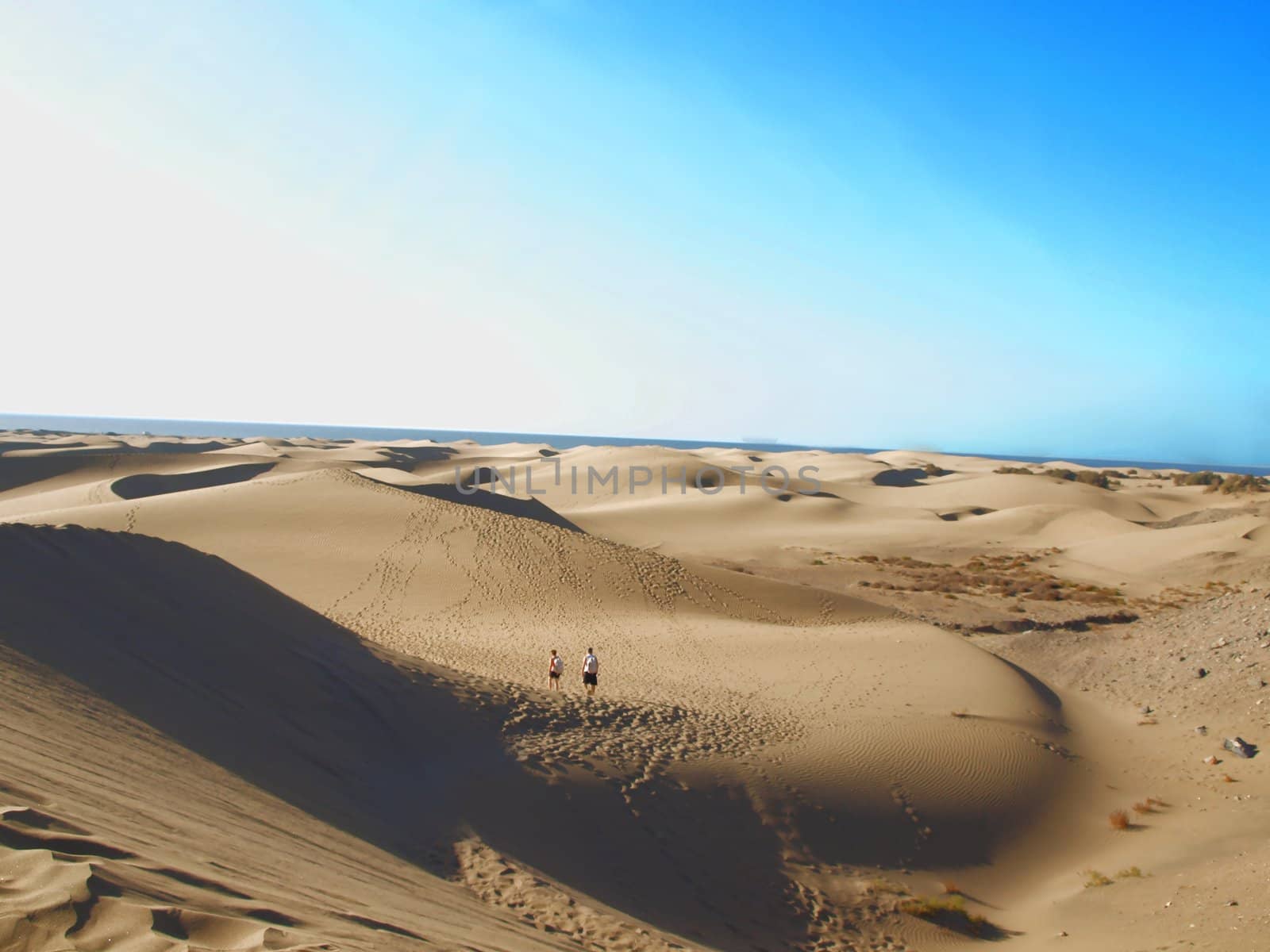 Sand dunes in the Maspalomas desert, Spain