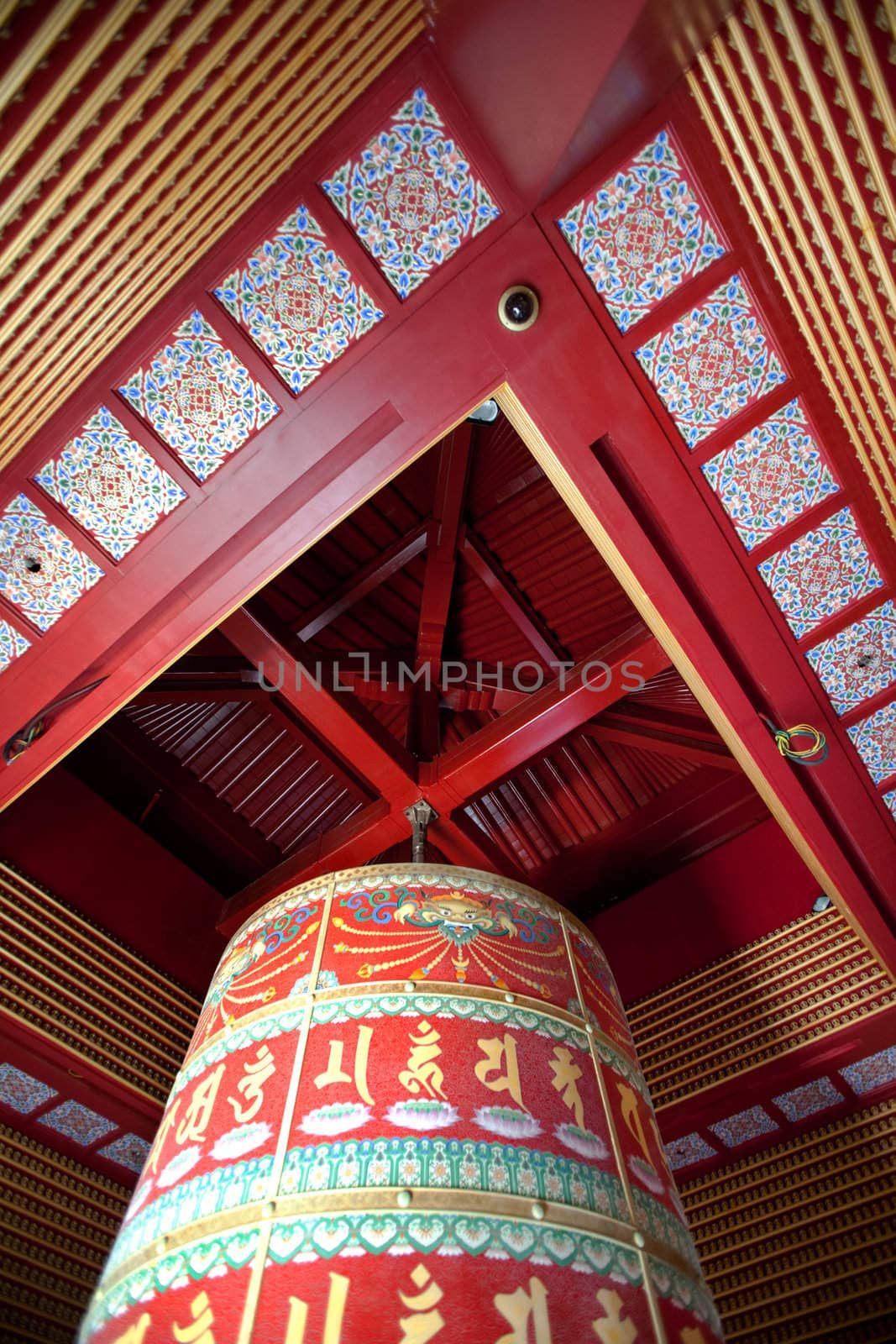 A very large buddhist prayer wheel
