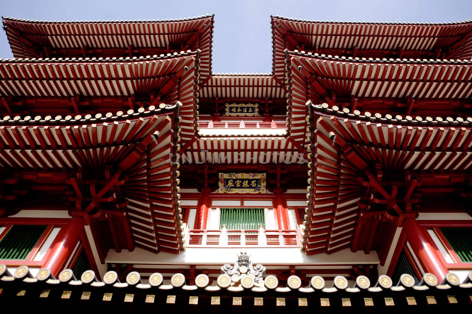 An archtiecture detail of a buddhist temple