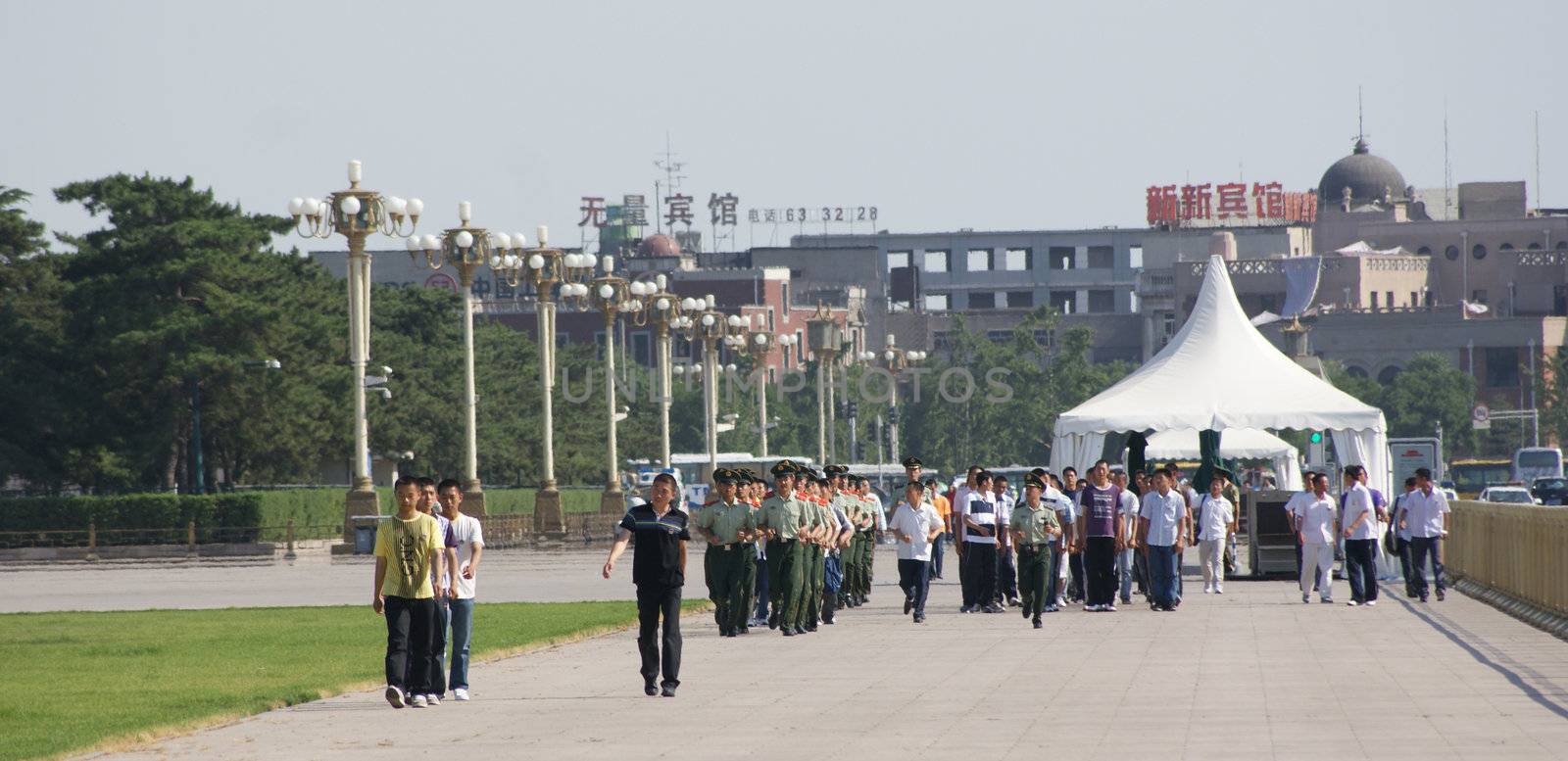 POLICE ON THE TIANANMEN SQUARE 2 ND OF JUNE,DURING 20TH ANNIVERSARY OF TIANANMEN SQUARE MASSACRE,