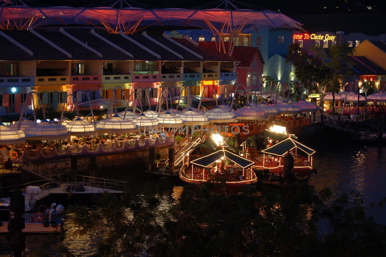 Clarke Quay in the night - Singapore