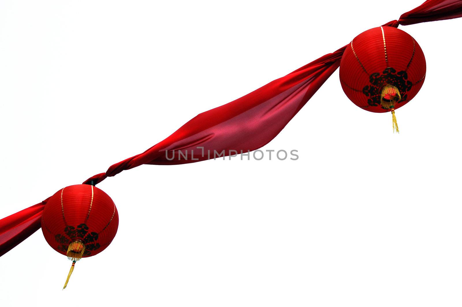 Red lanterns, chinese decoration, Chinatown