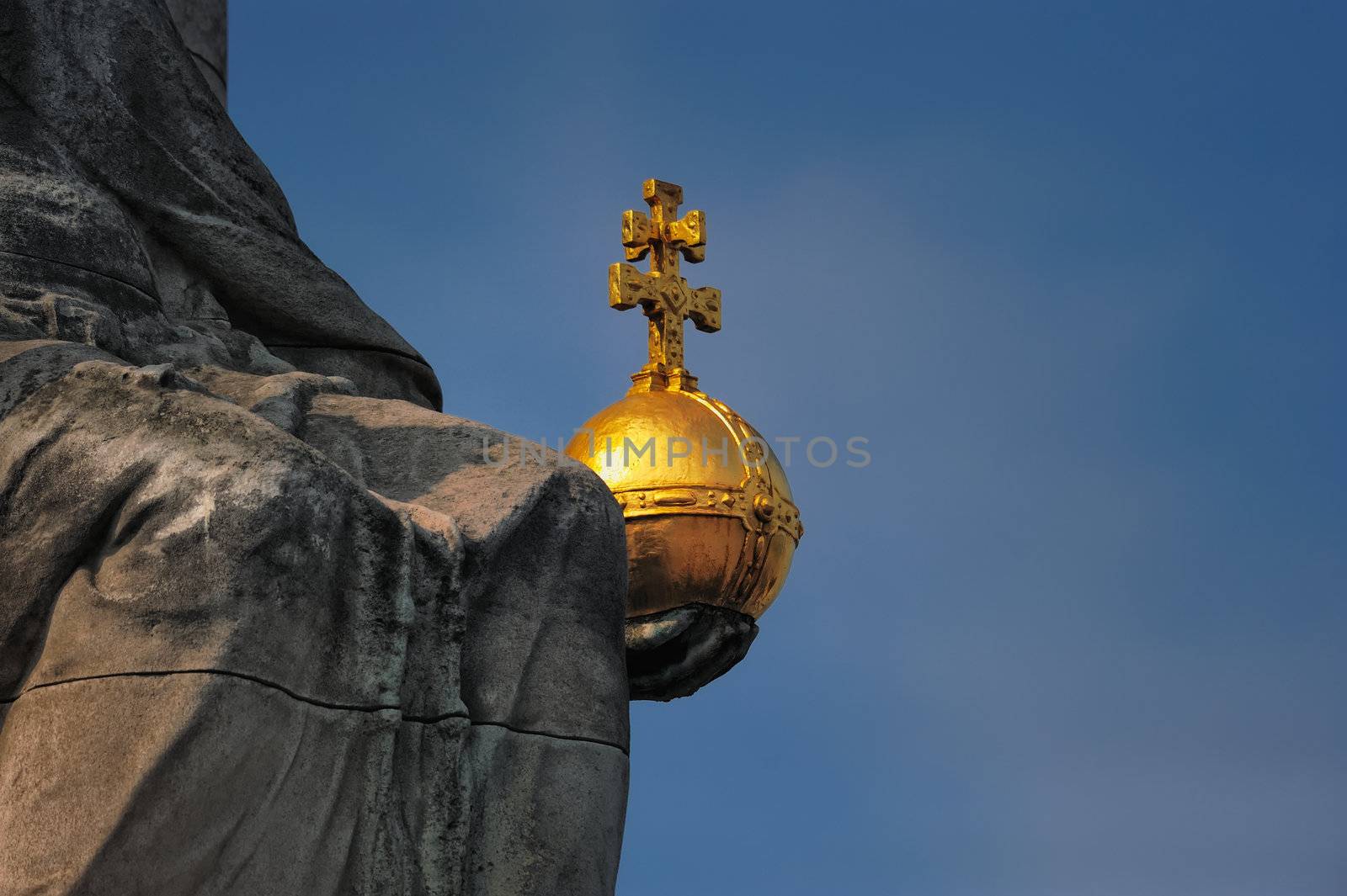 Sculpture on Alexander's bridge of the third in Paris