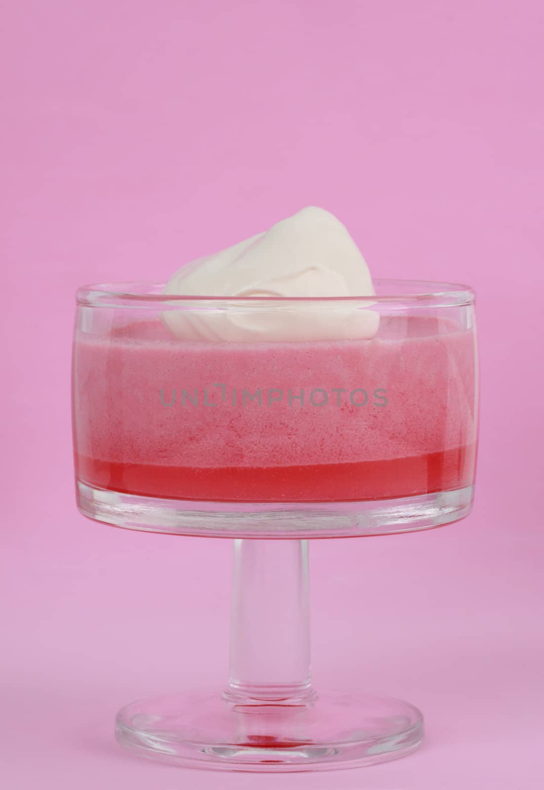 pink jelly and mousse dessert by lanalanglois
