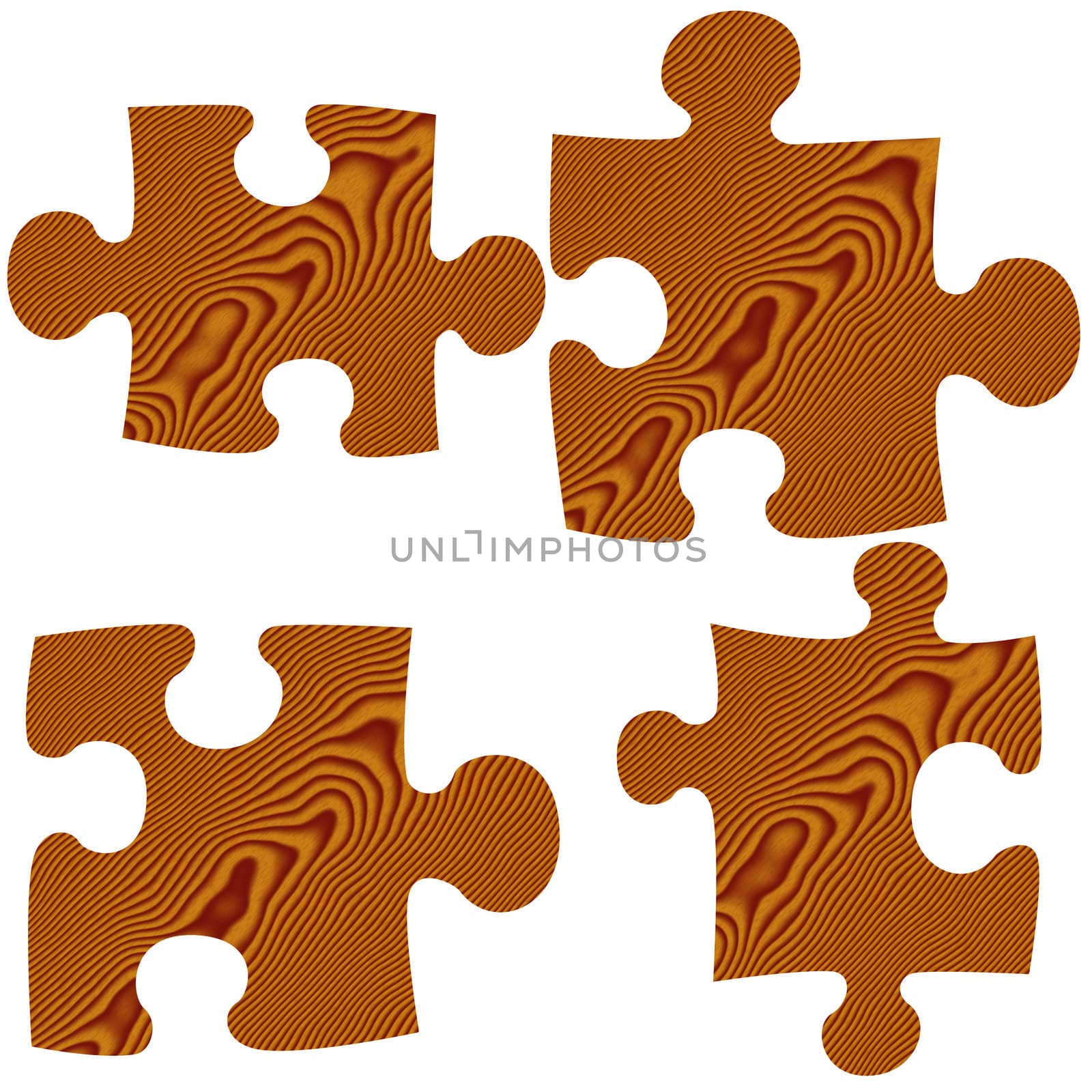 Wooden Puzzle Pieces by Georgios