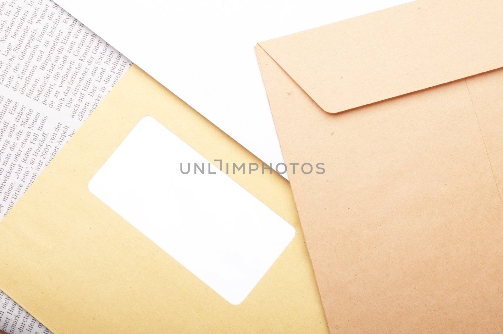 envelope and blank copyspace showing business mail concept