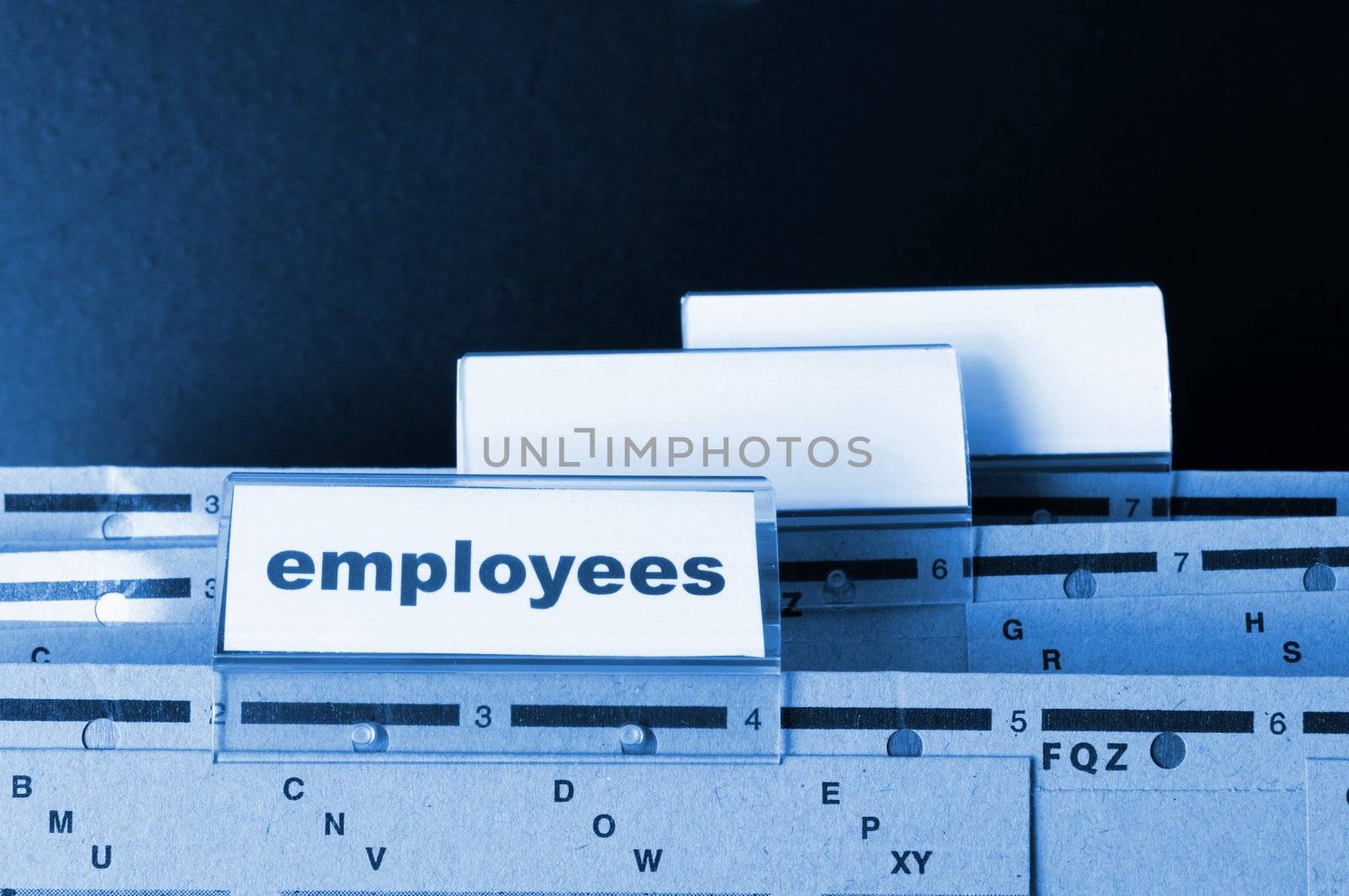 employess word on business office folder shopwing job hiring or work concept