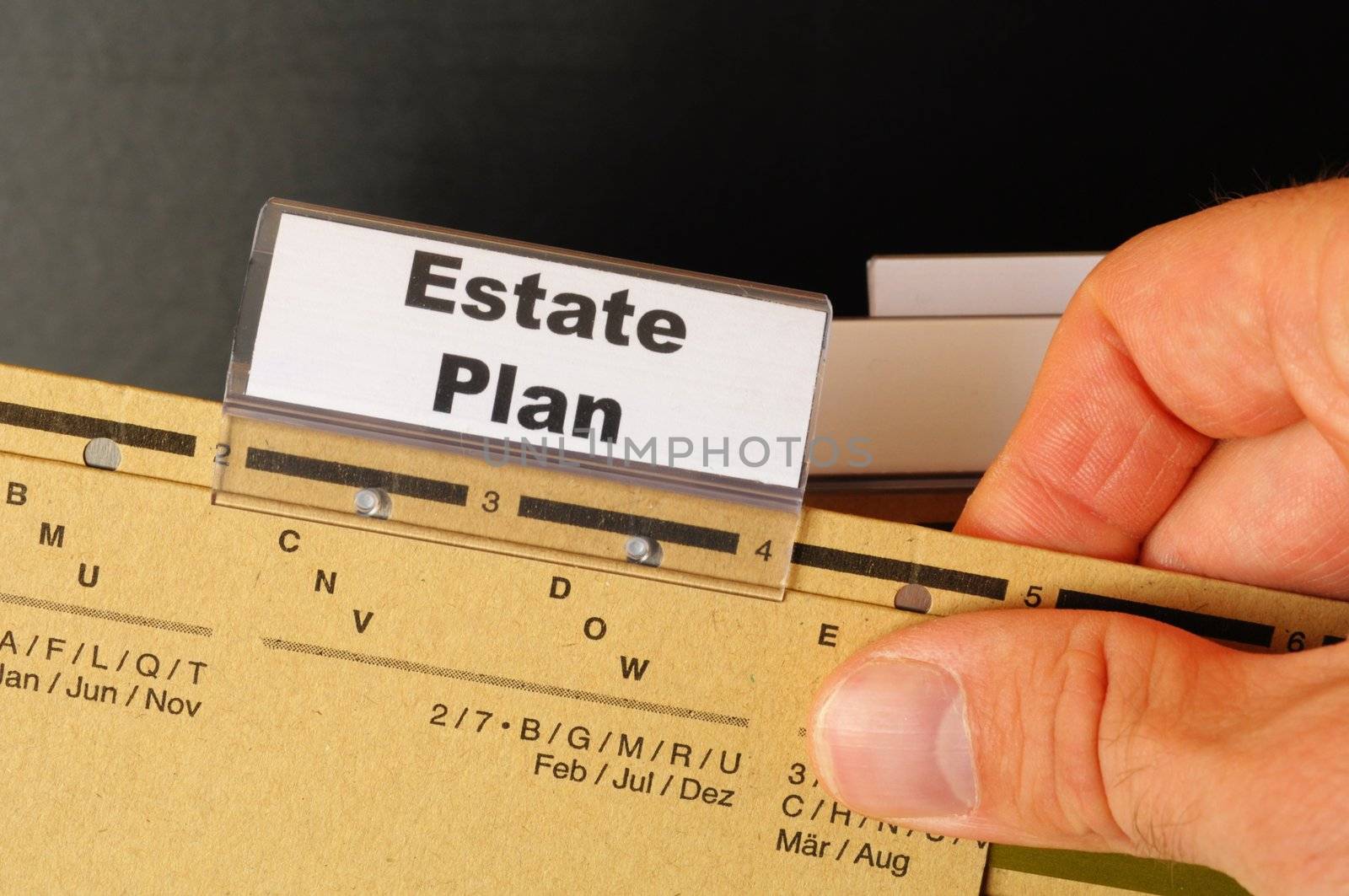 real estate plan on business folder showing buy a house concept