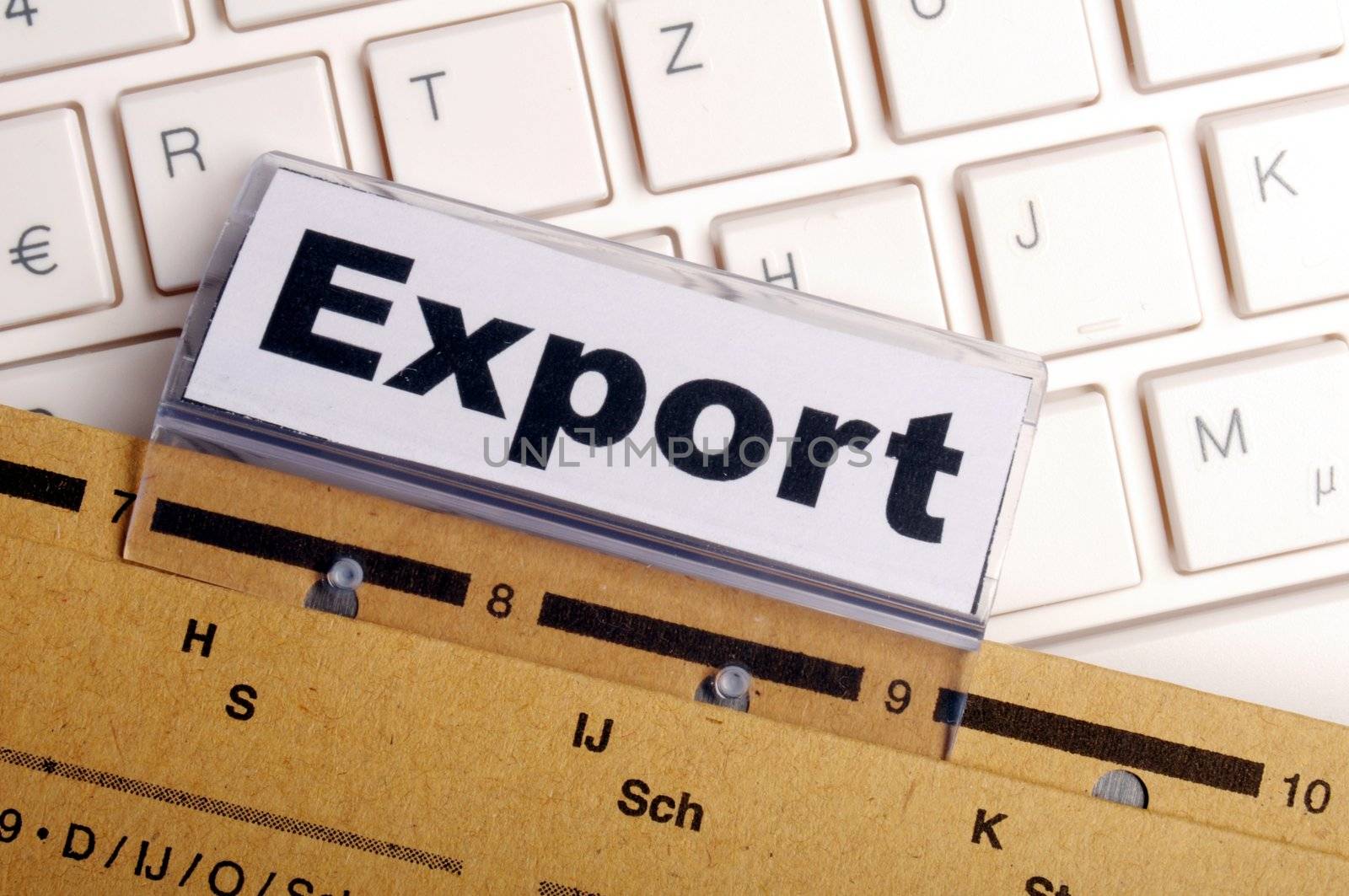 export word on business folder showing globalization trade or paperwork concept