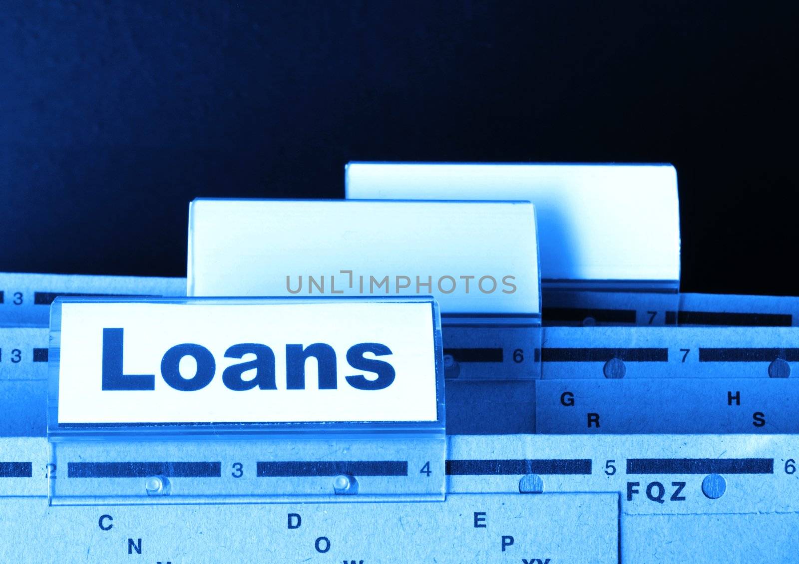loan application in business folder showing financial investment concept