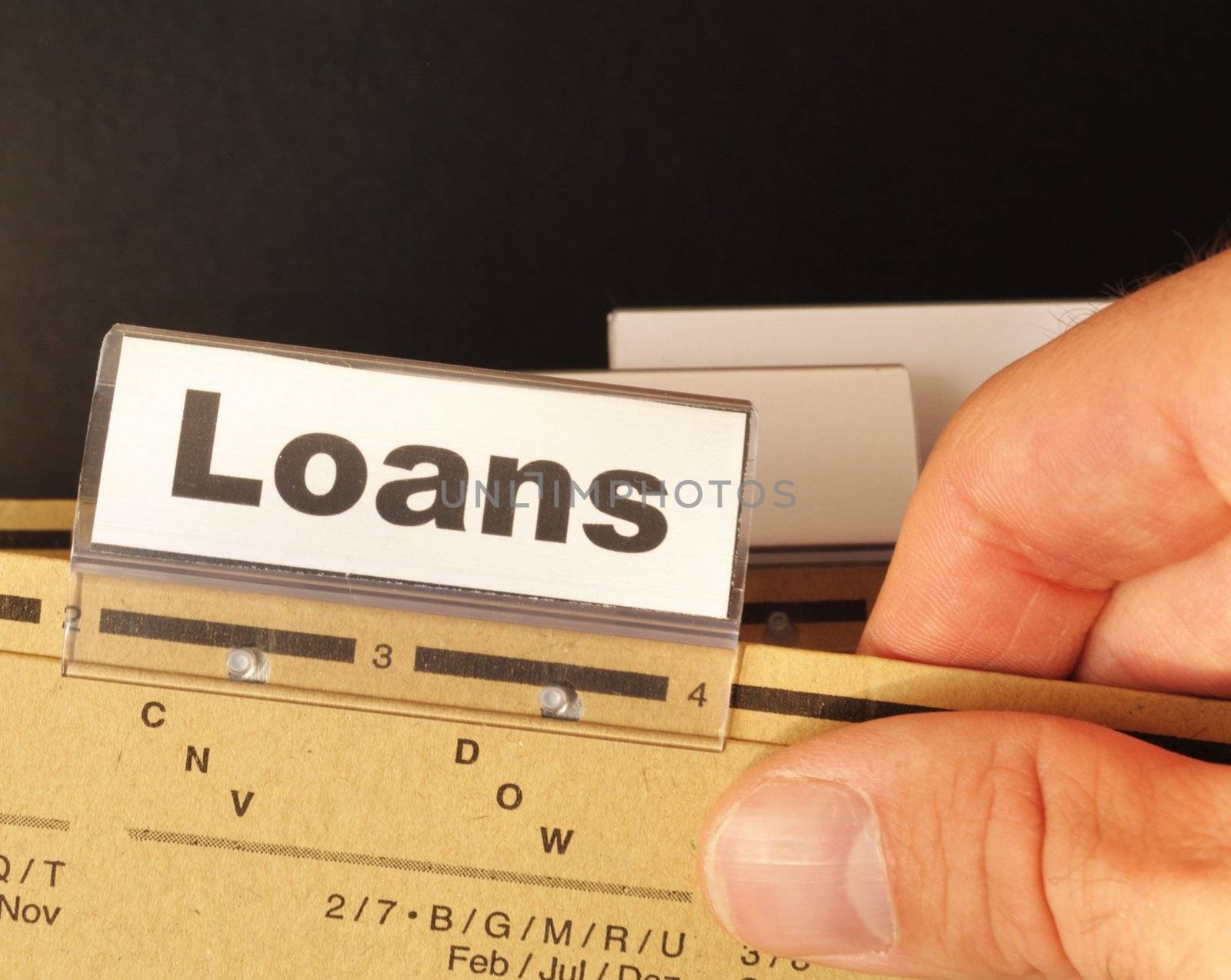 loan application in business folder showing financial investment concept