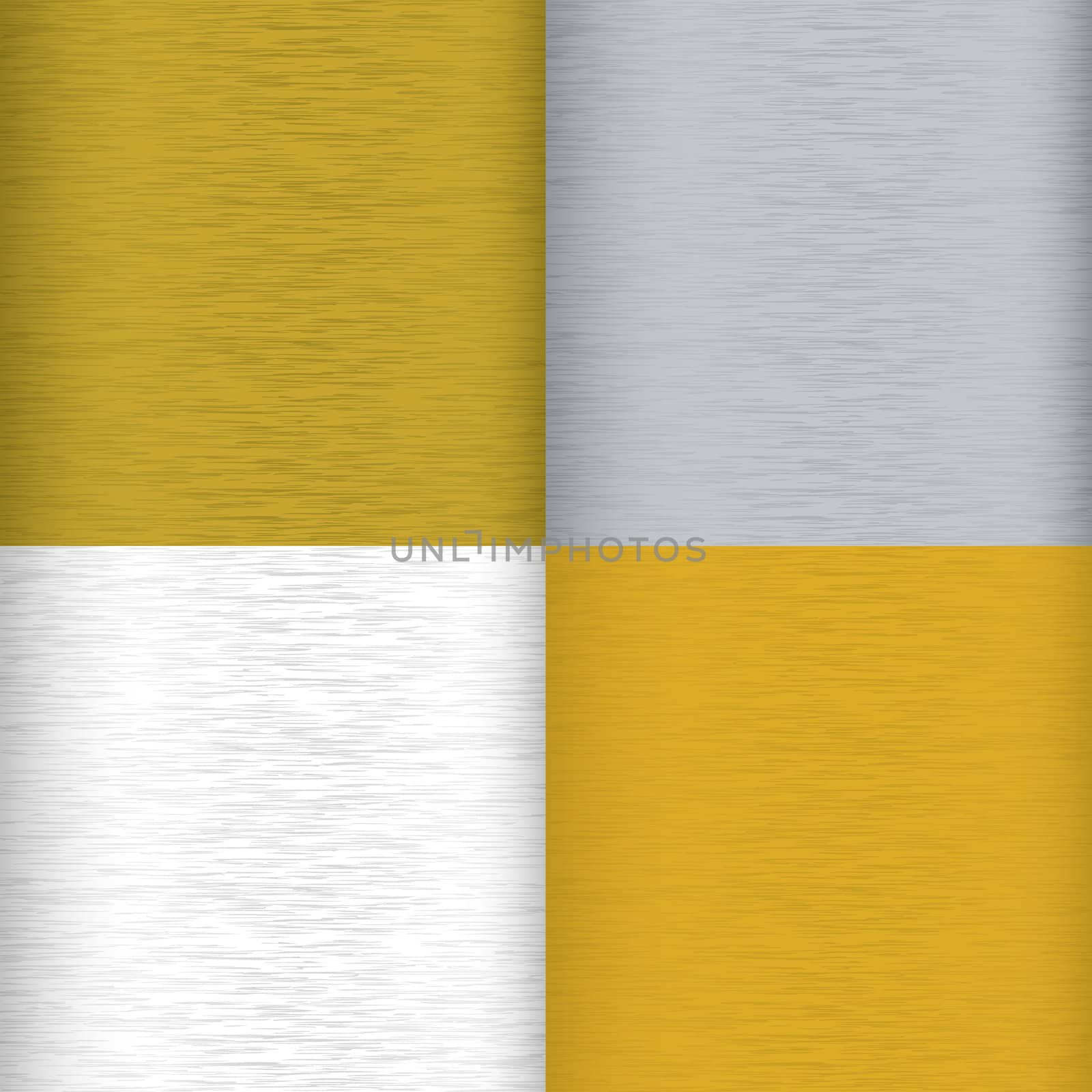Four brushed metal background surfaces with color variation and grain