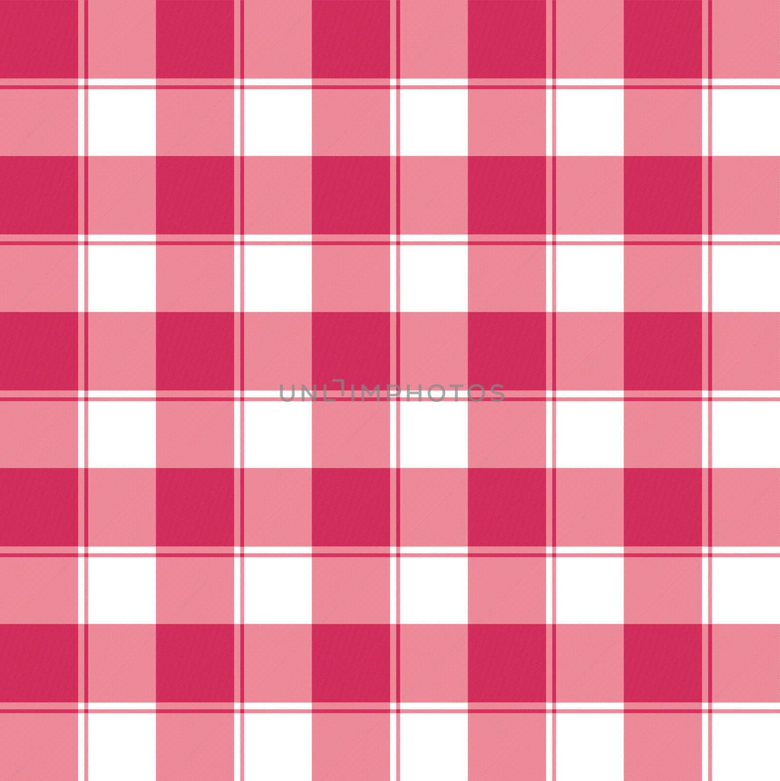 Traditional red and white checked seamless pattern background