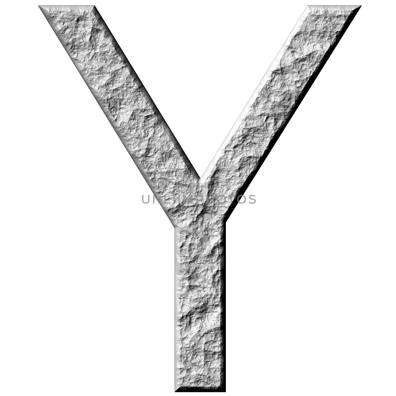 3D Stone Letter Y by Georgios