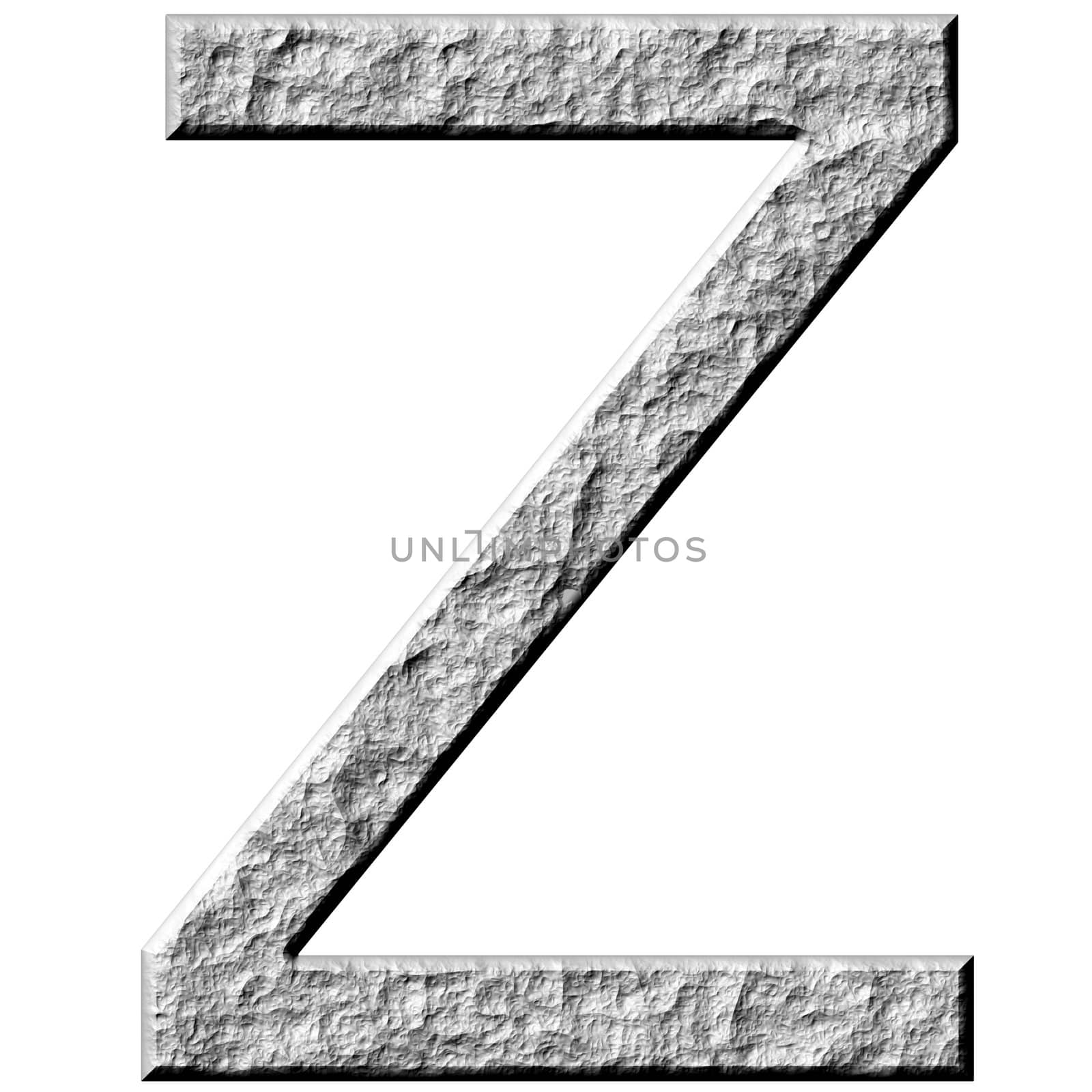 3D Stone Letter Z by Georgios