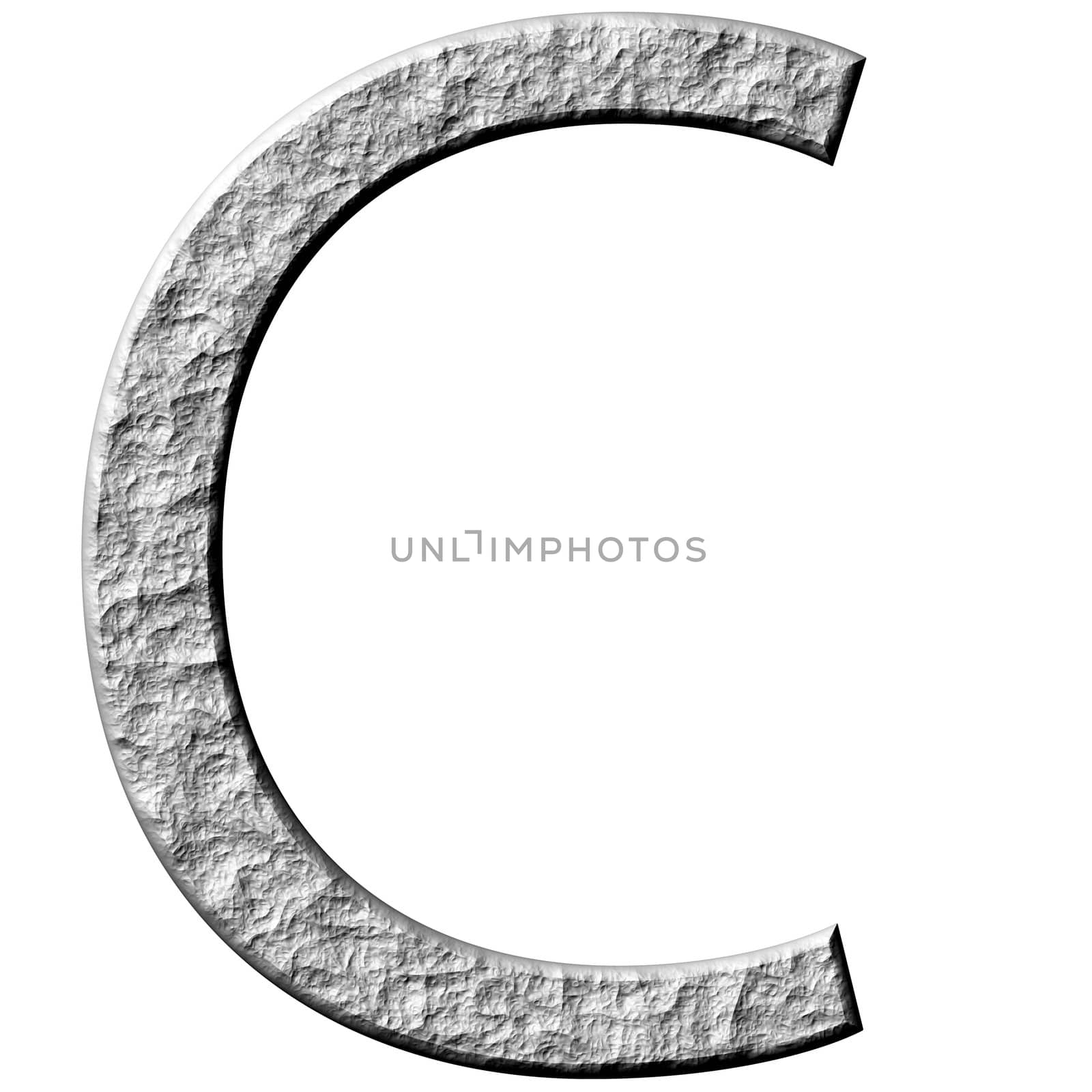 3D Stone Letter C by Georgios