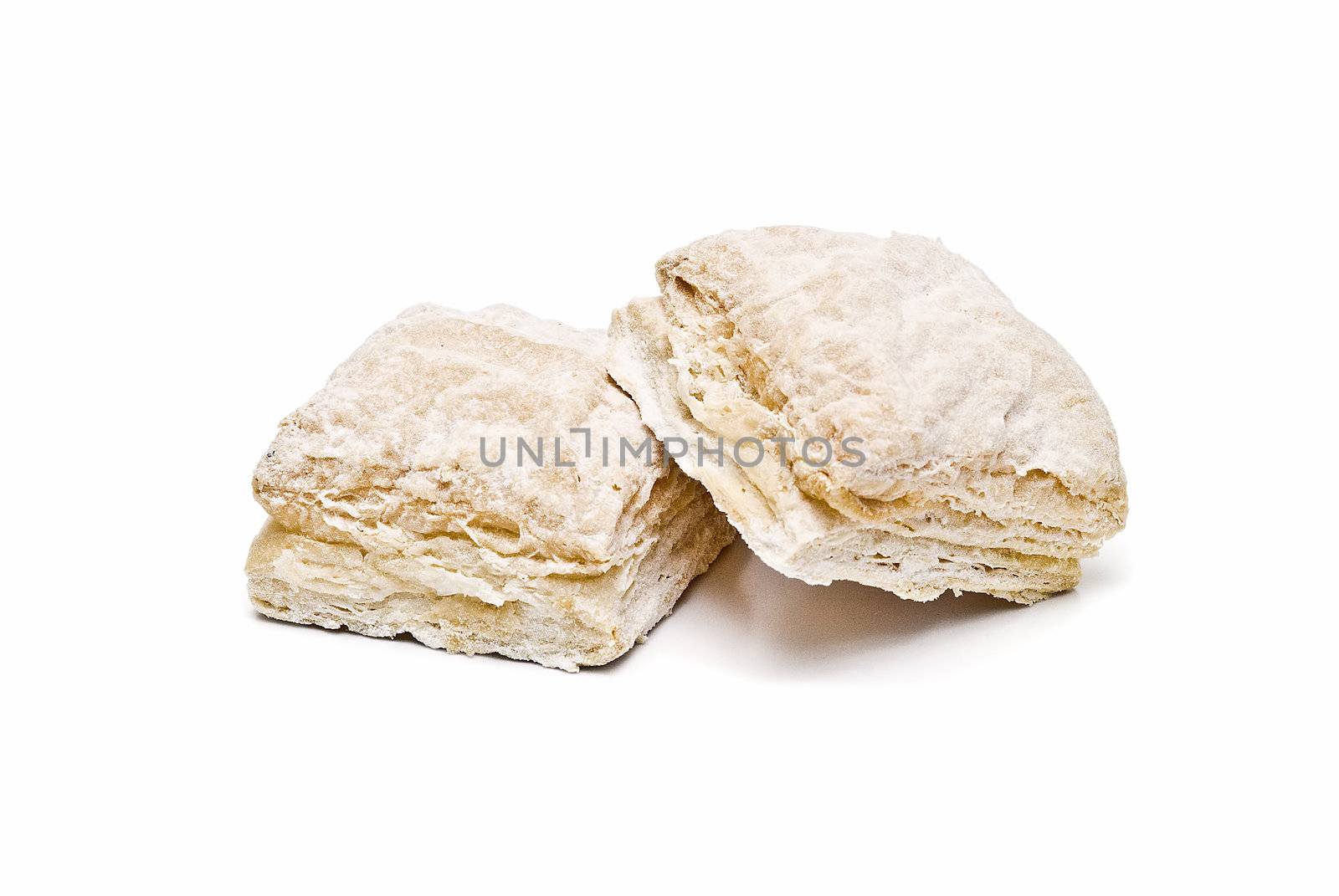 Cakes isolated on a white background.