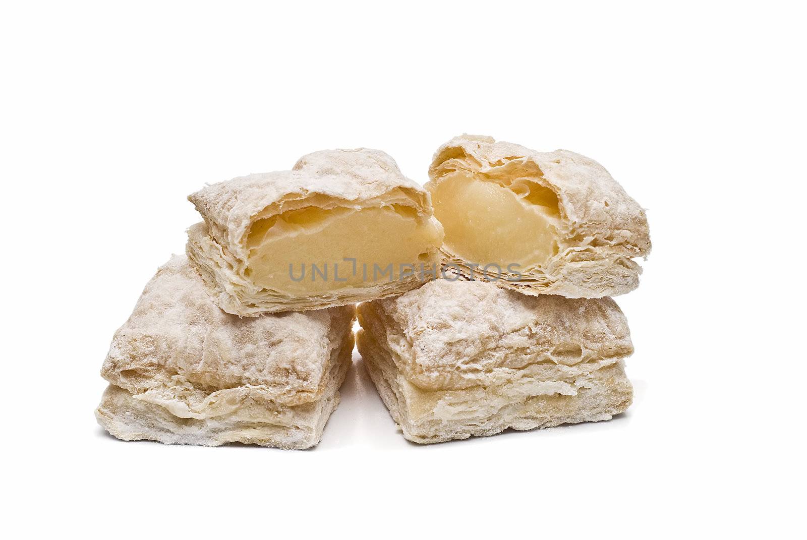 Cakes isolated on a white background.