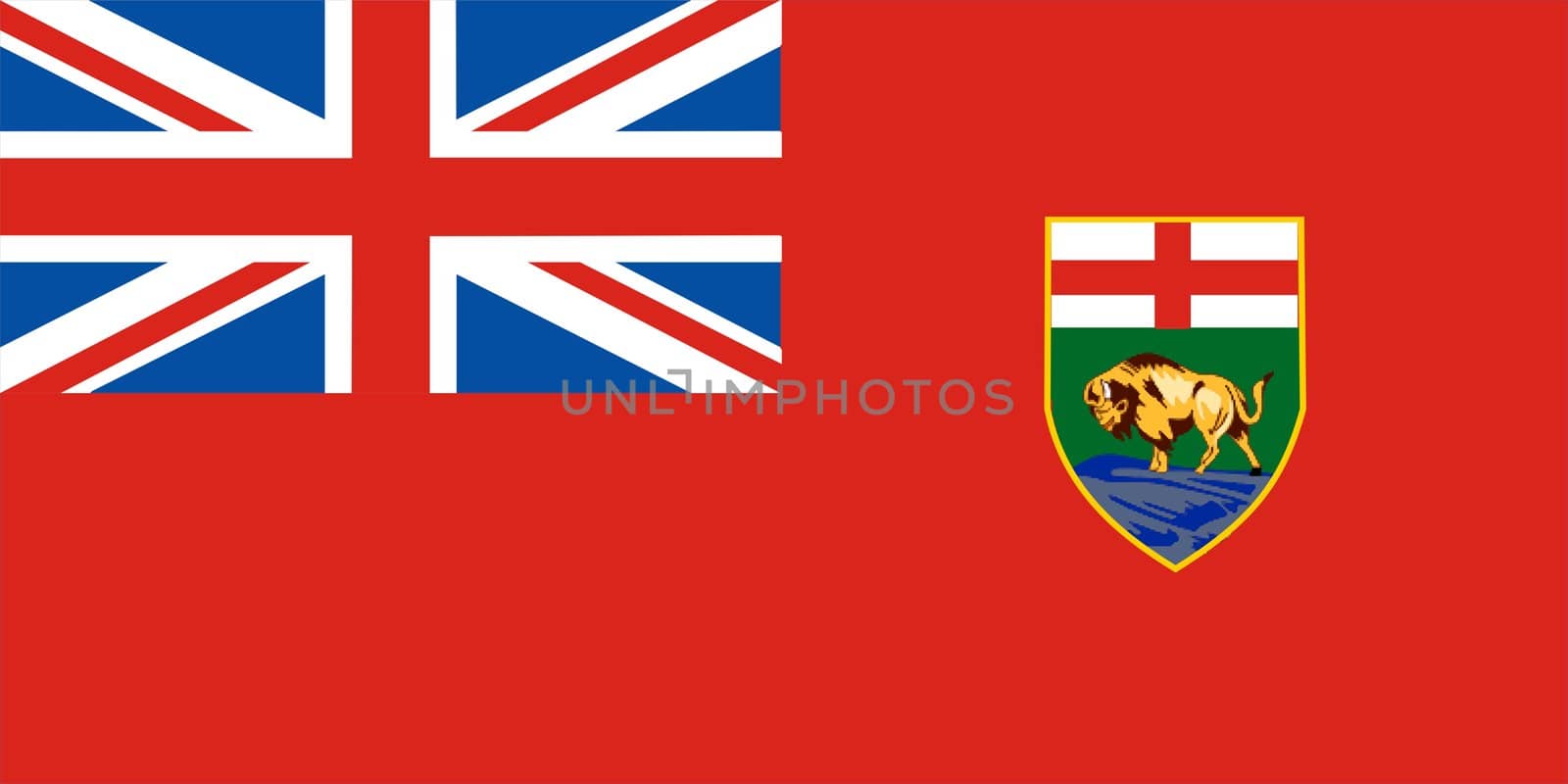 This is Manitoba flag illustration computer generated.
