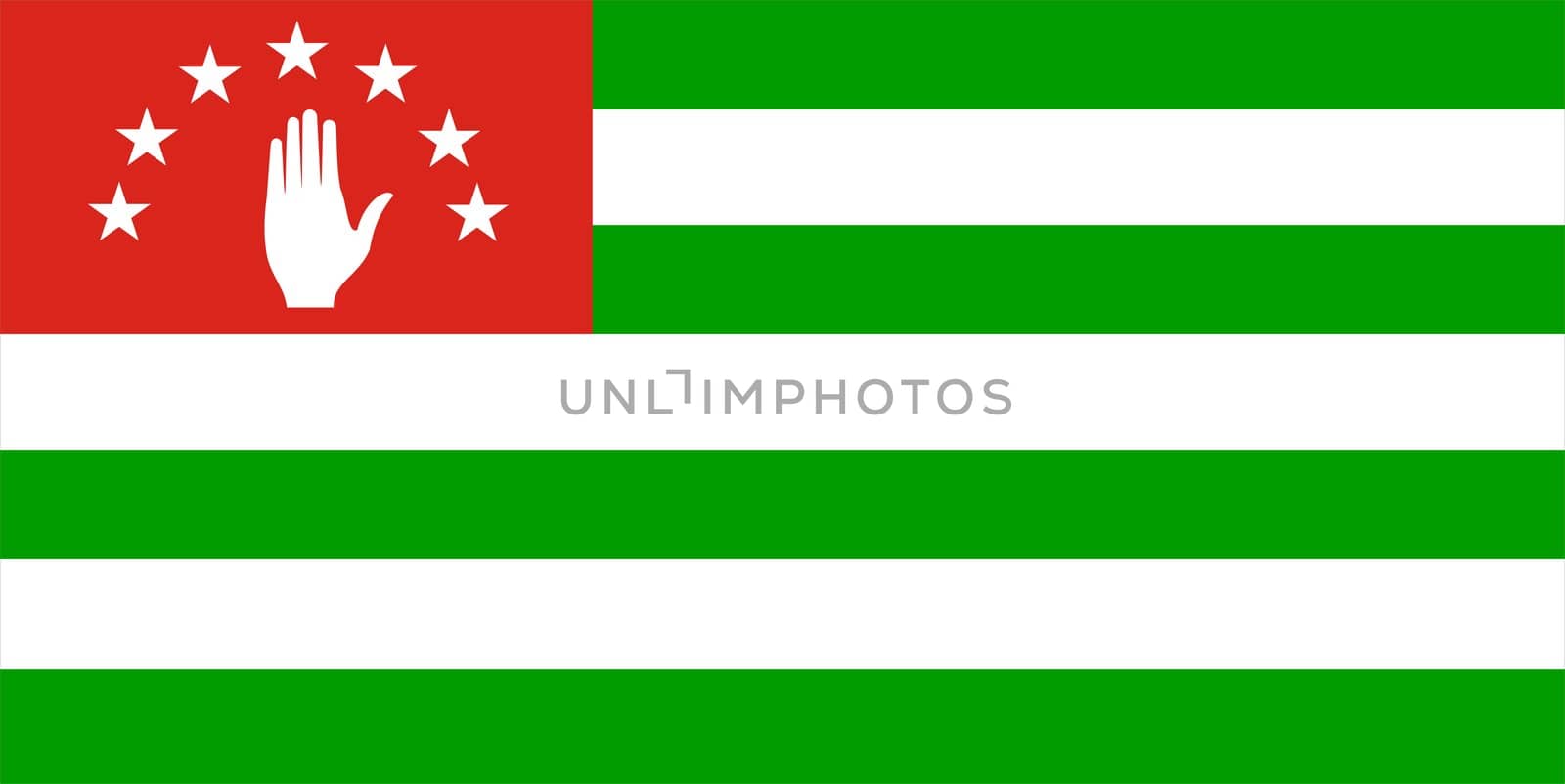 This is Abkhazia flag illustration computer generated.
