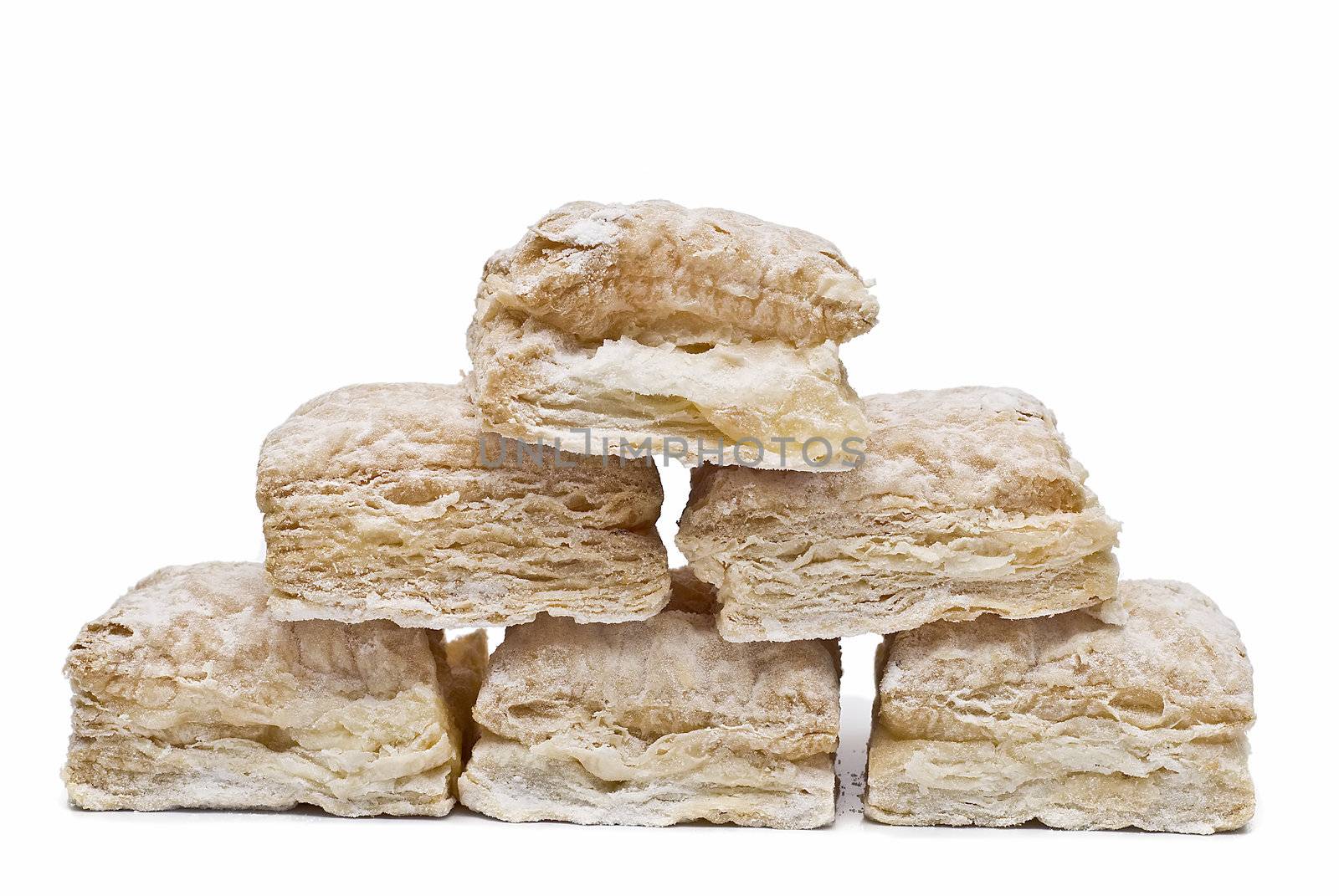 Cakes isolated on a white background.