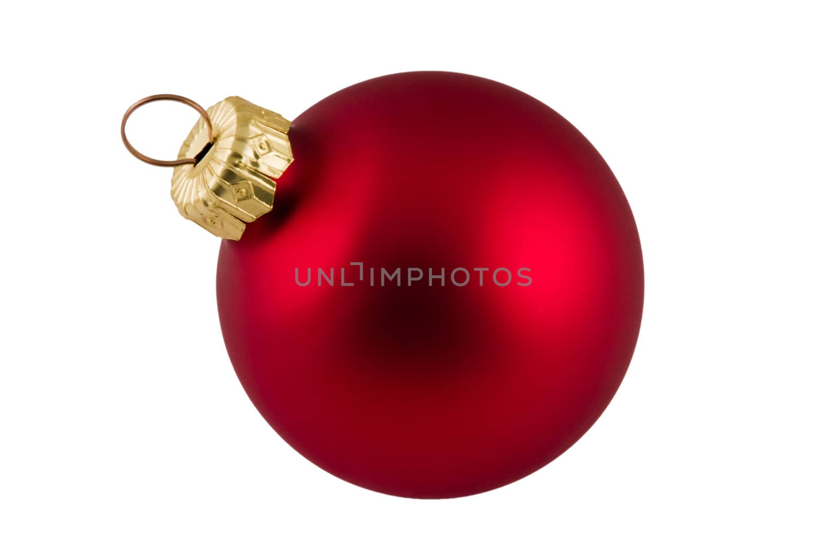 Red Christmas Ball isolated on a white background