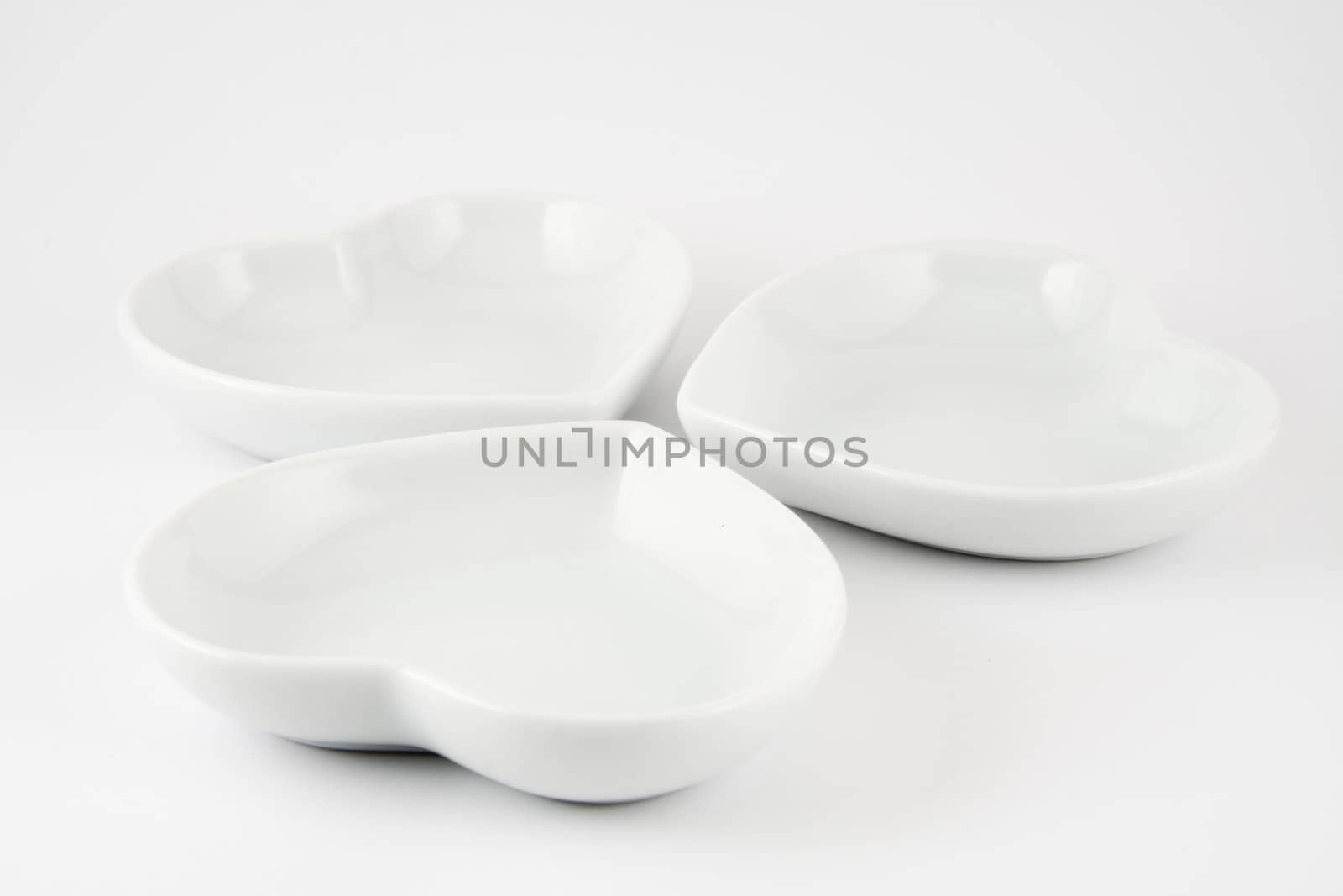 Ceramic Hearts isolated on a white background