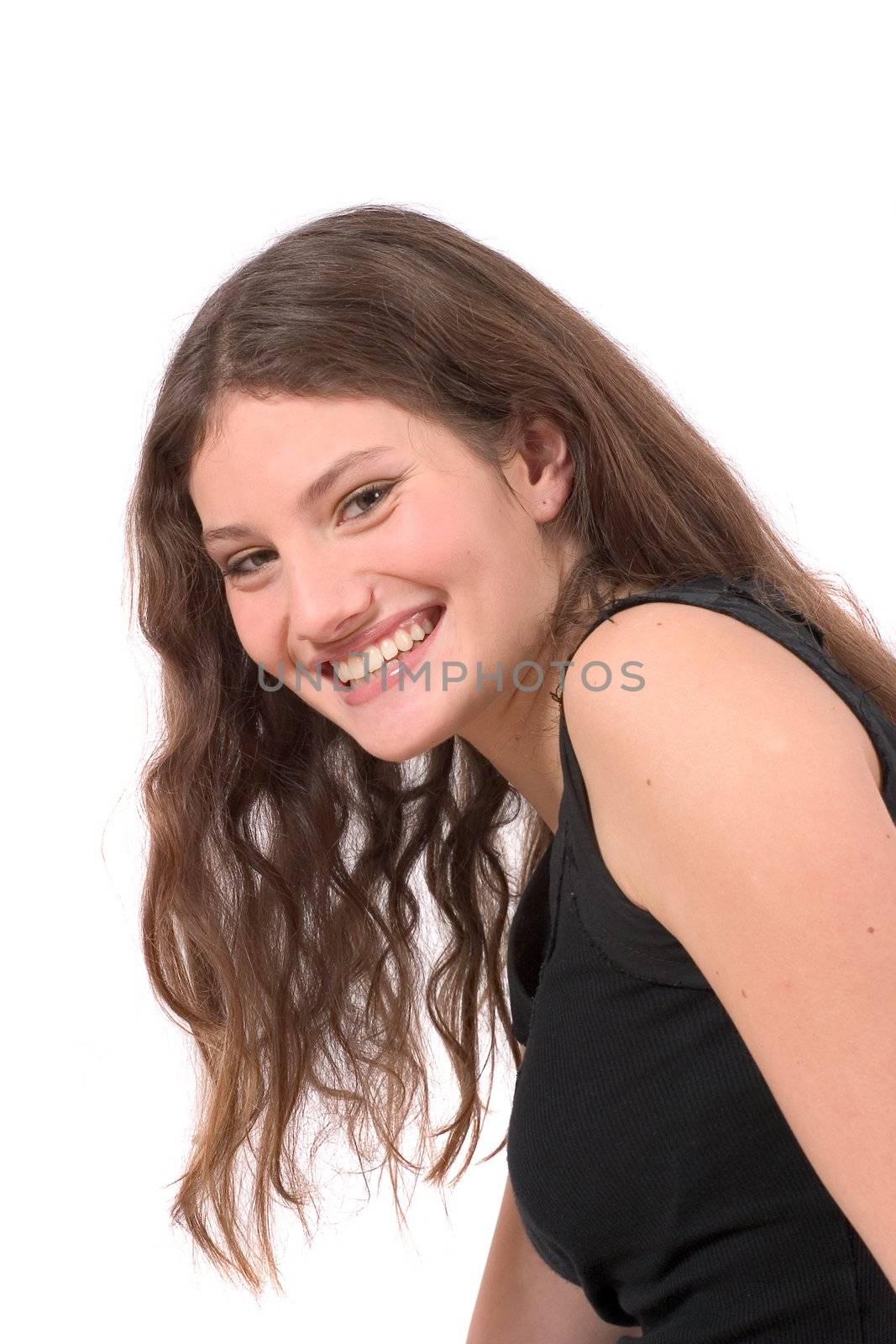 beautiful teenager with a happy smile